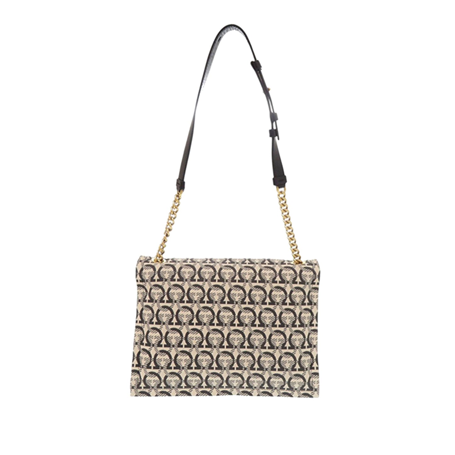 Ferragamo Gancini Canvas Viva Bow Shoulder Bag