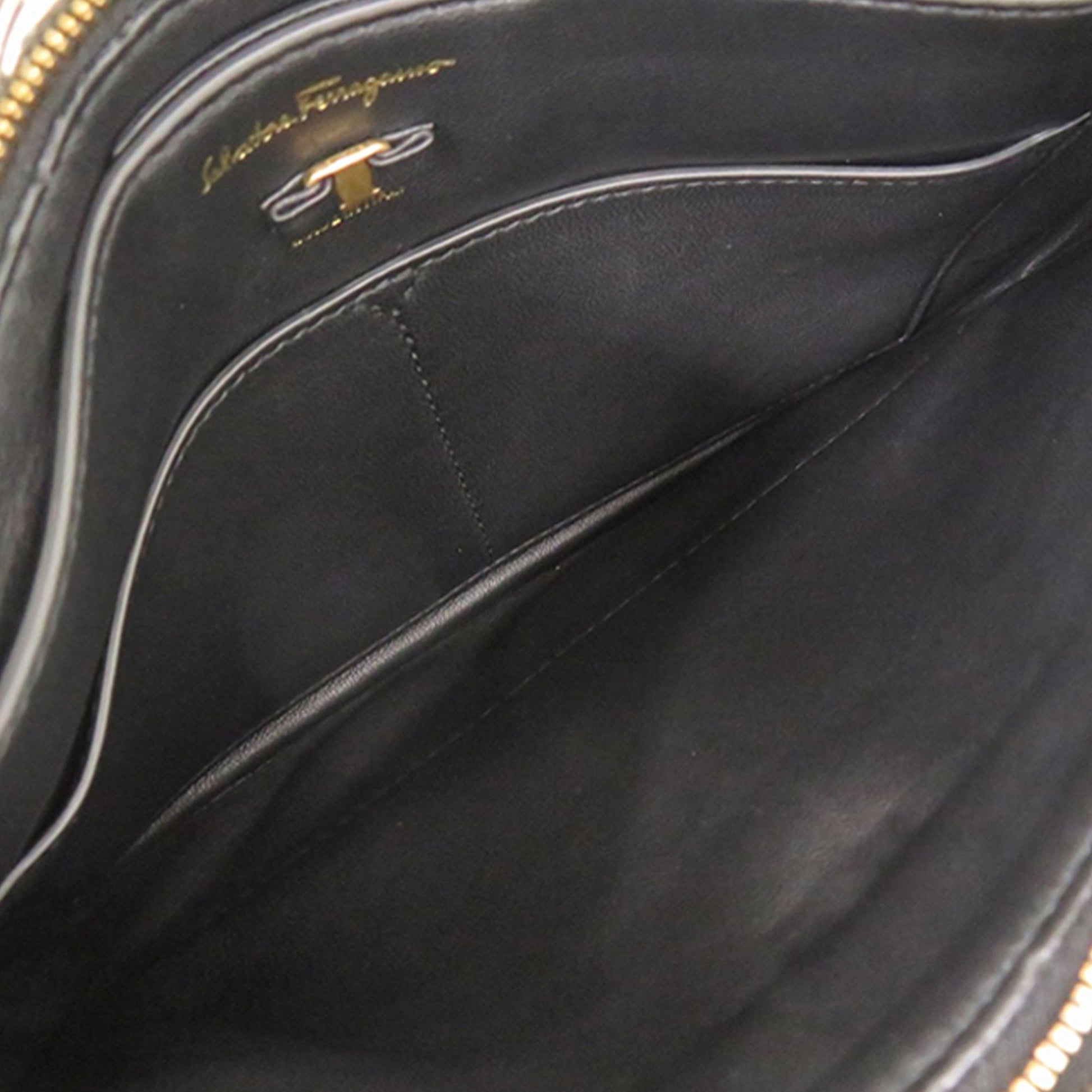 Ferragamo Gancini Canvas Viva Bow Shoulder Bag