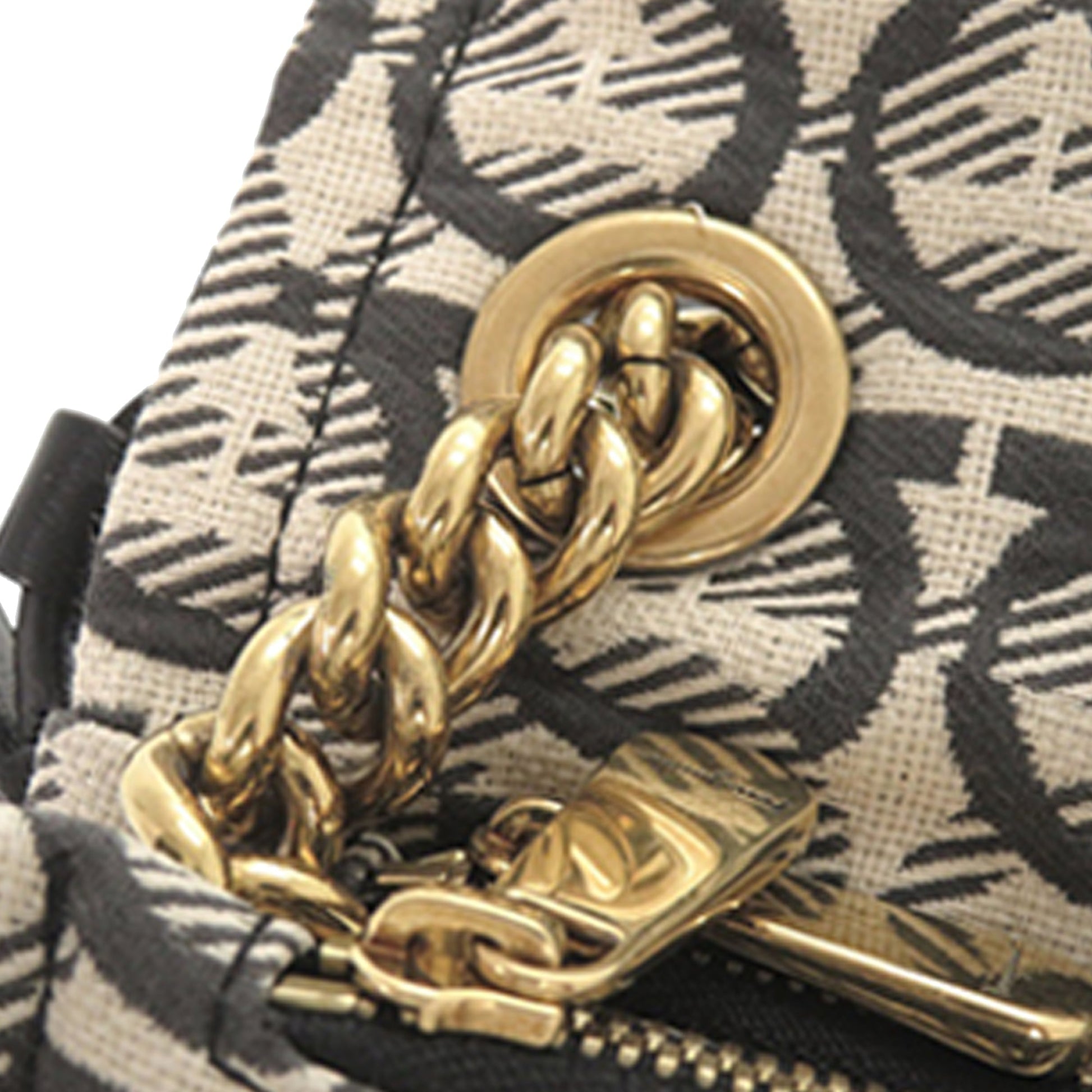 Ferragamo Gancini Canvas Viva Bow Shoulder Bag