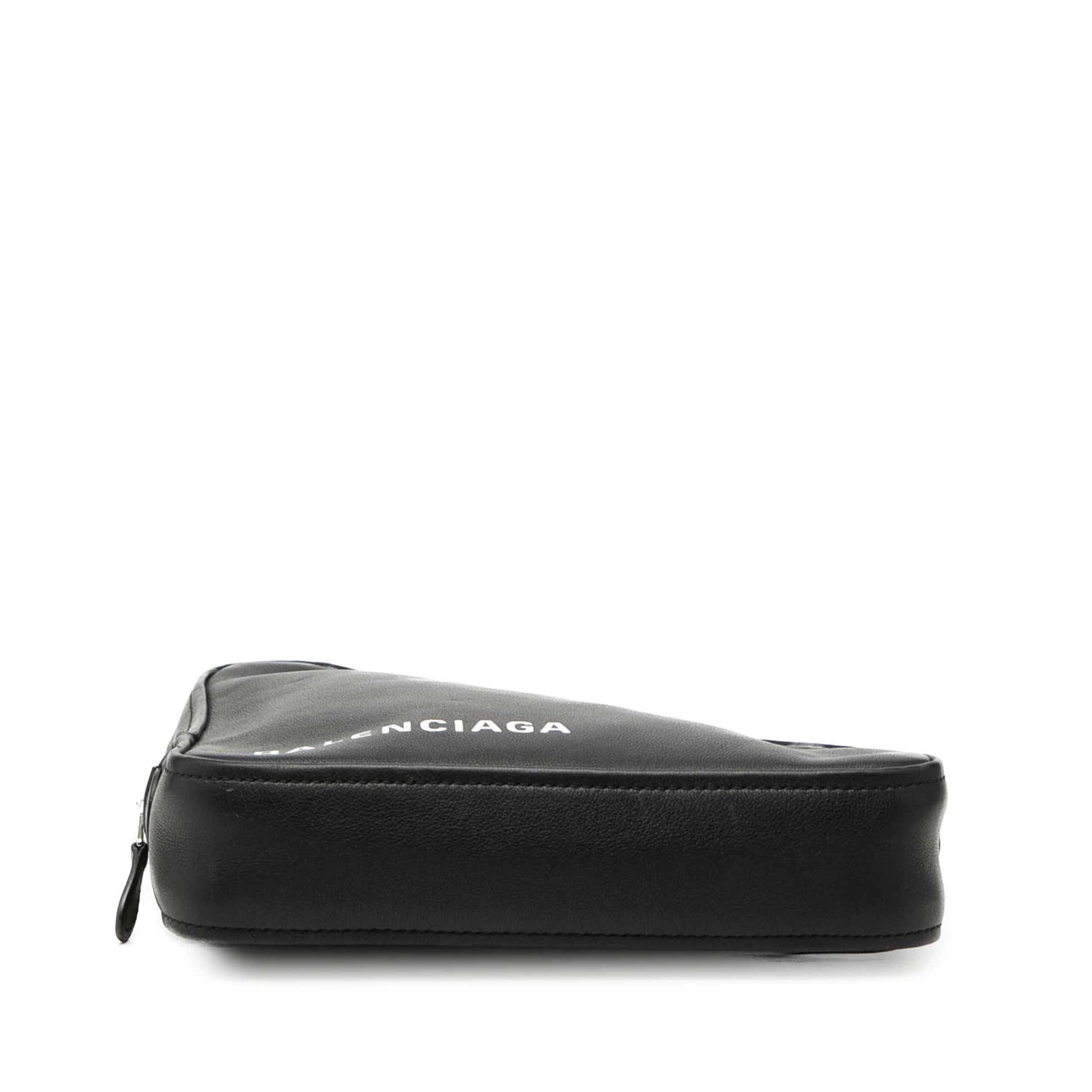 Balenciaga Medium Leather Triangle Clutch