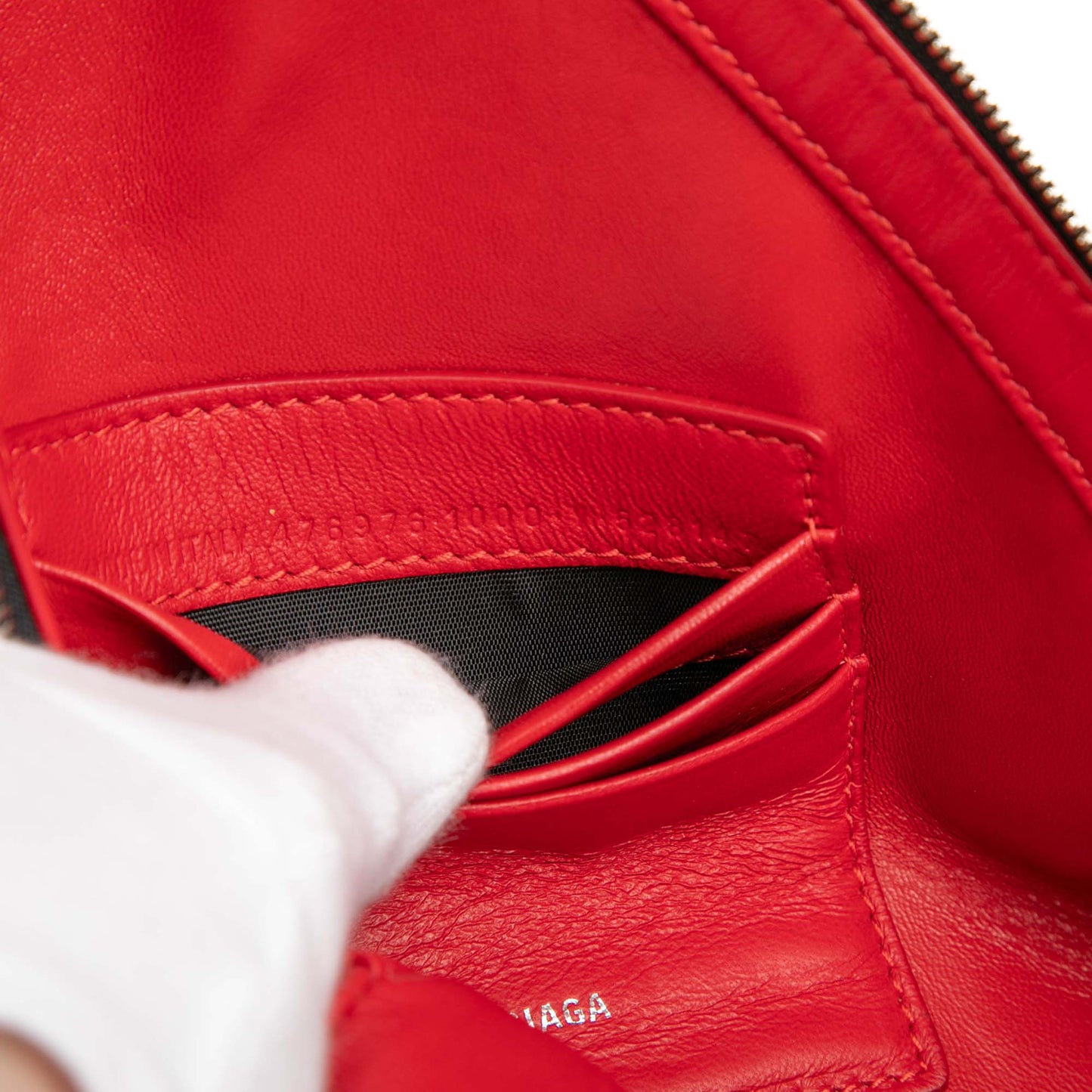 Balenciaga Medium Leather Triangle Clutch