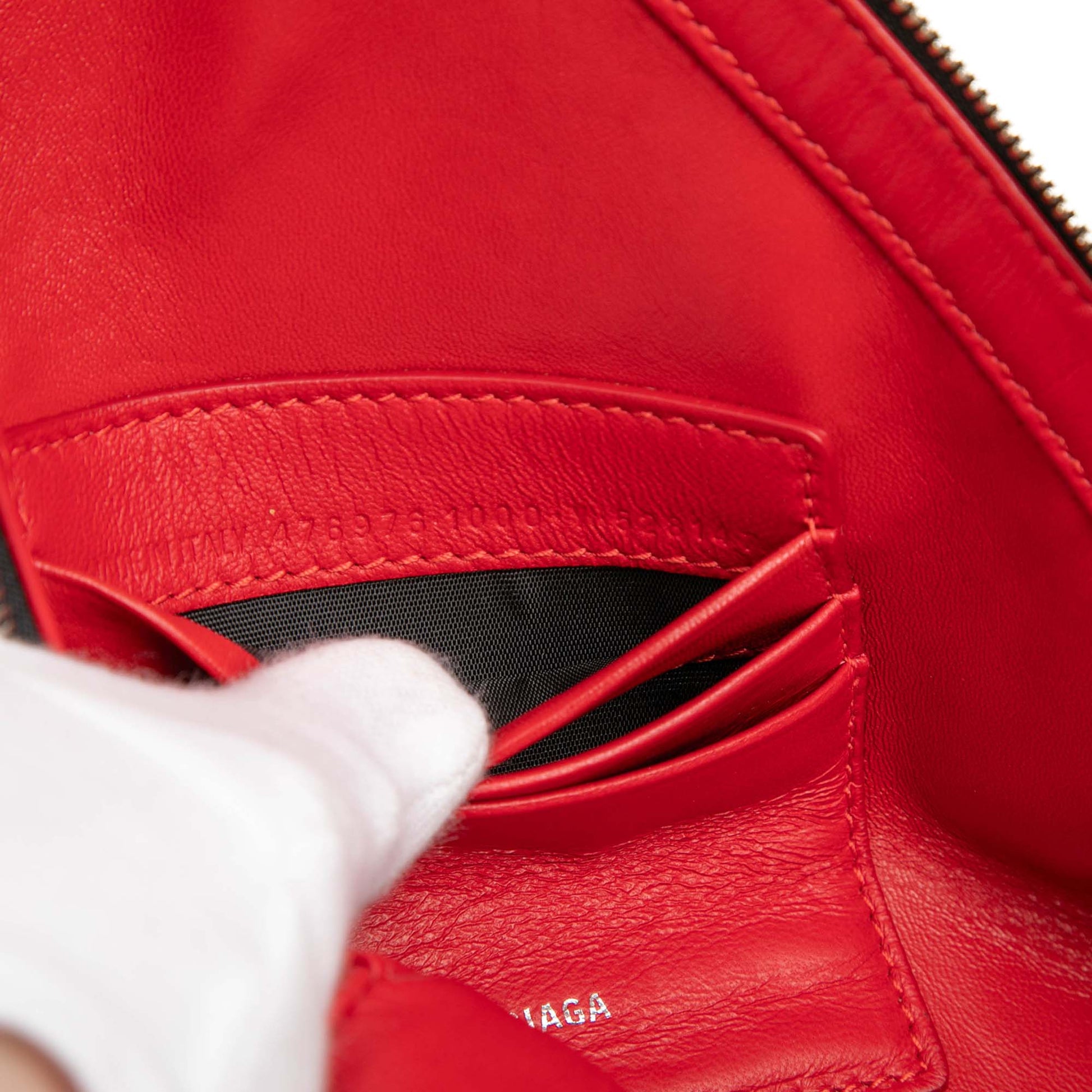 Balenciaga Medium Leather Triangle Clutch