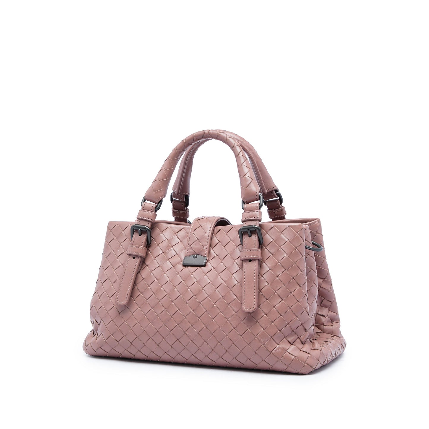 Bottega Veneta Mini Nappa Intrecciato Roma Satchel