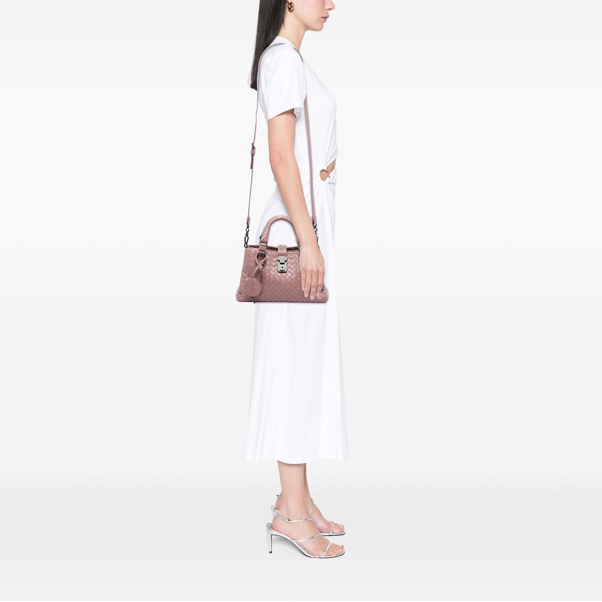 Bottega Veneta Mini Nappa Intrecciato Roma Satchel