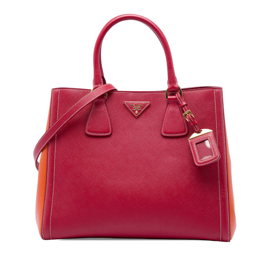 Prada Bicolor Saffiano Lux Satchel