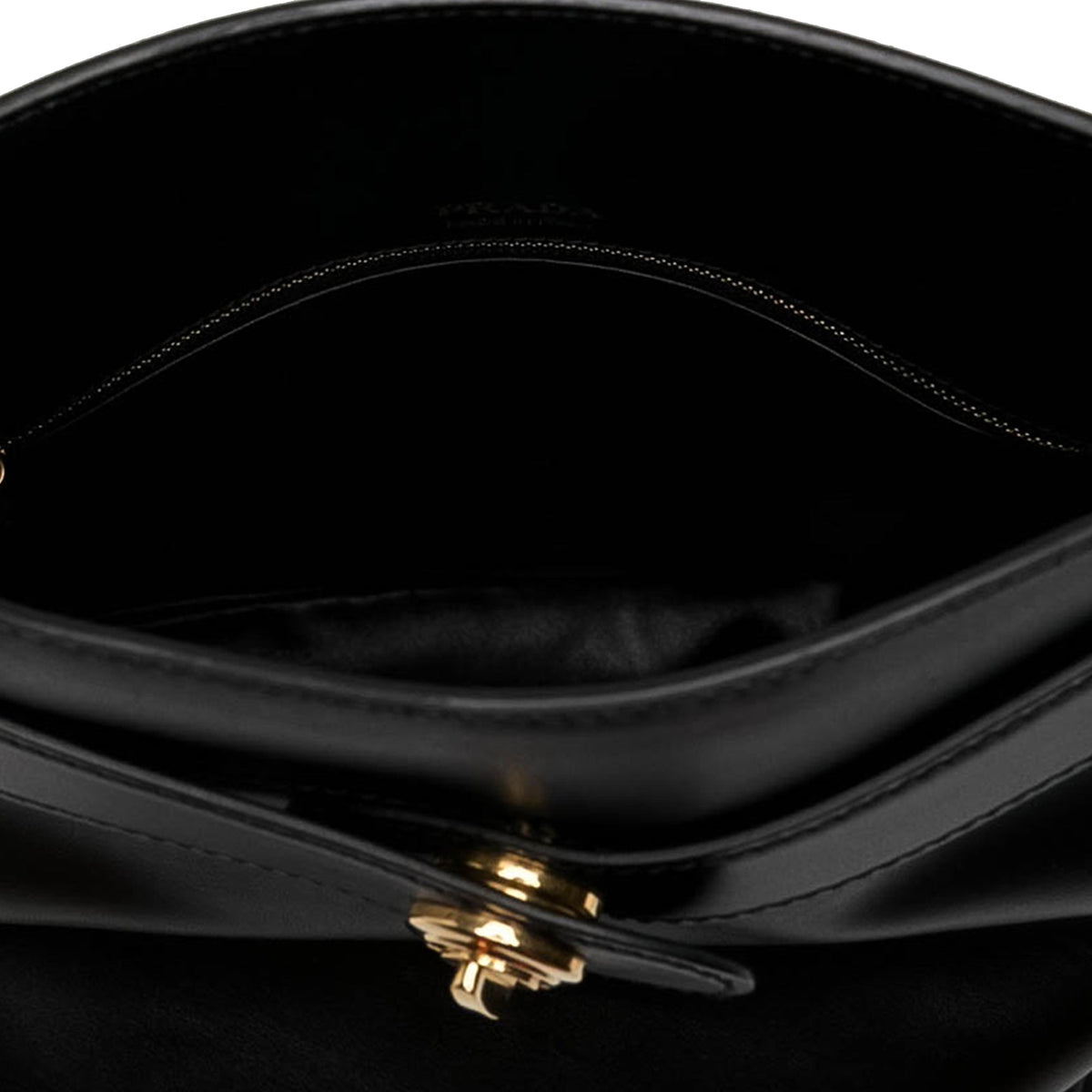 Prada Calfskin Etude Softy Shoulder Bag — Black