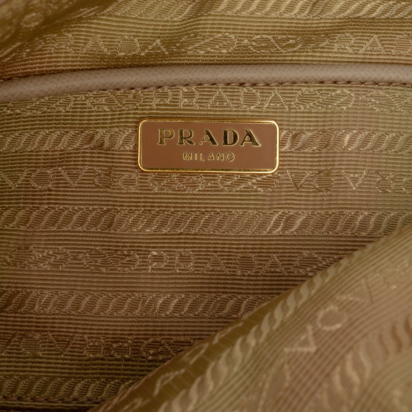 Prada Saffiano Trimmed Tessuto Pocket Shoulder Bag