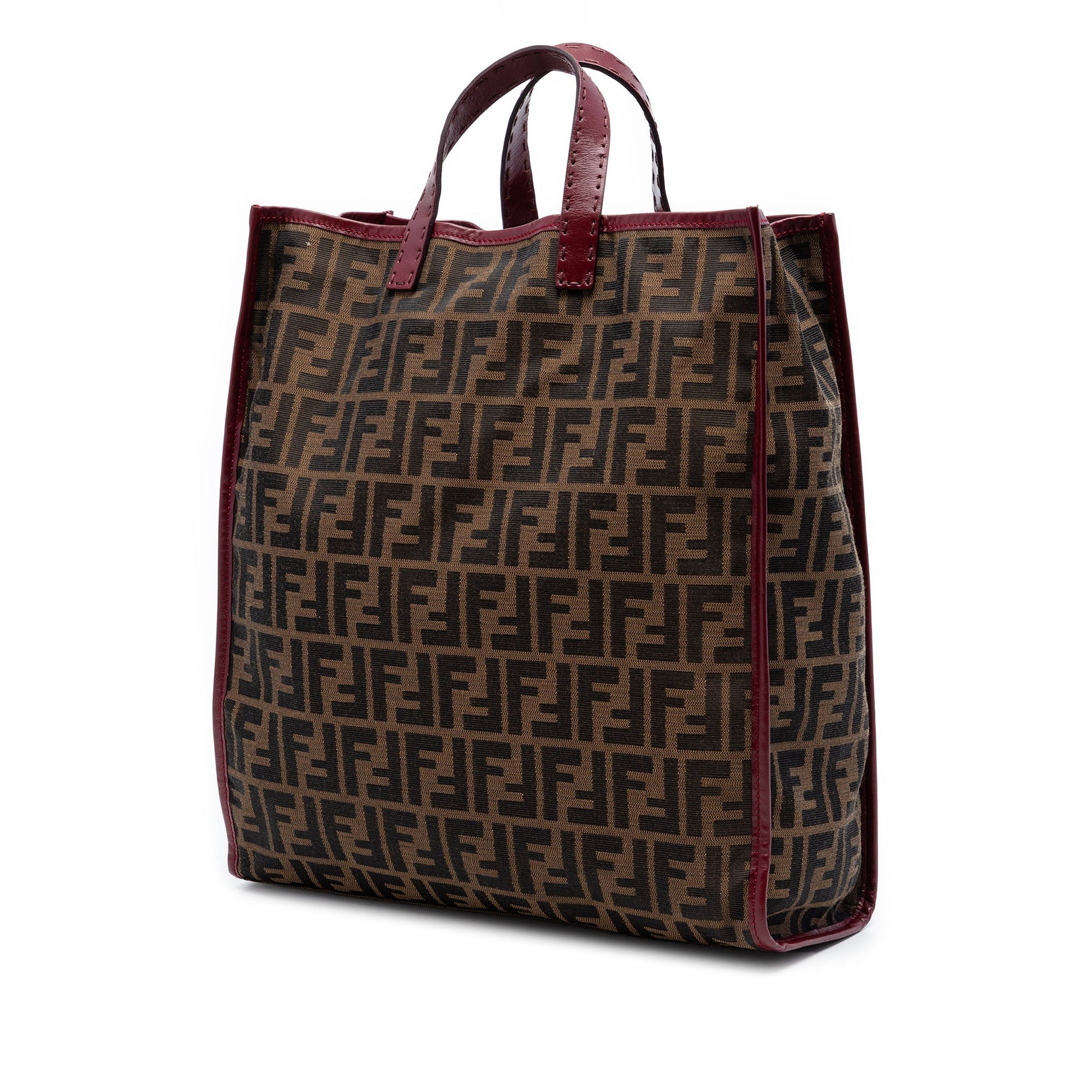 Fendi Zucca Canvas Selleria Horse Shopping Tote