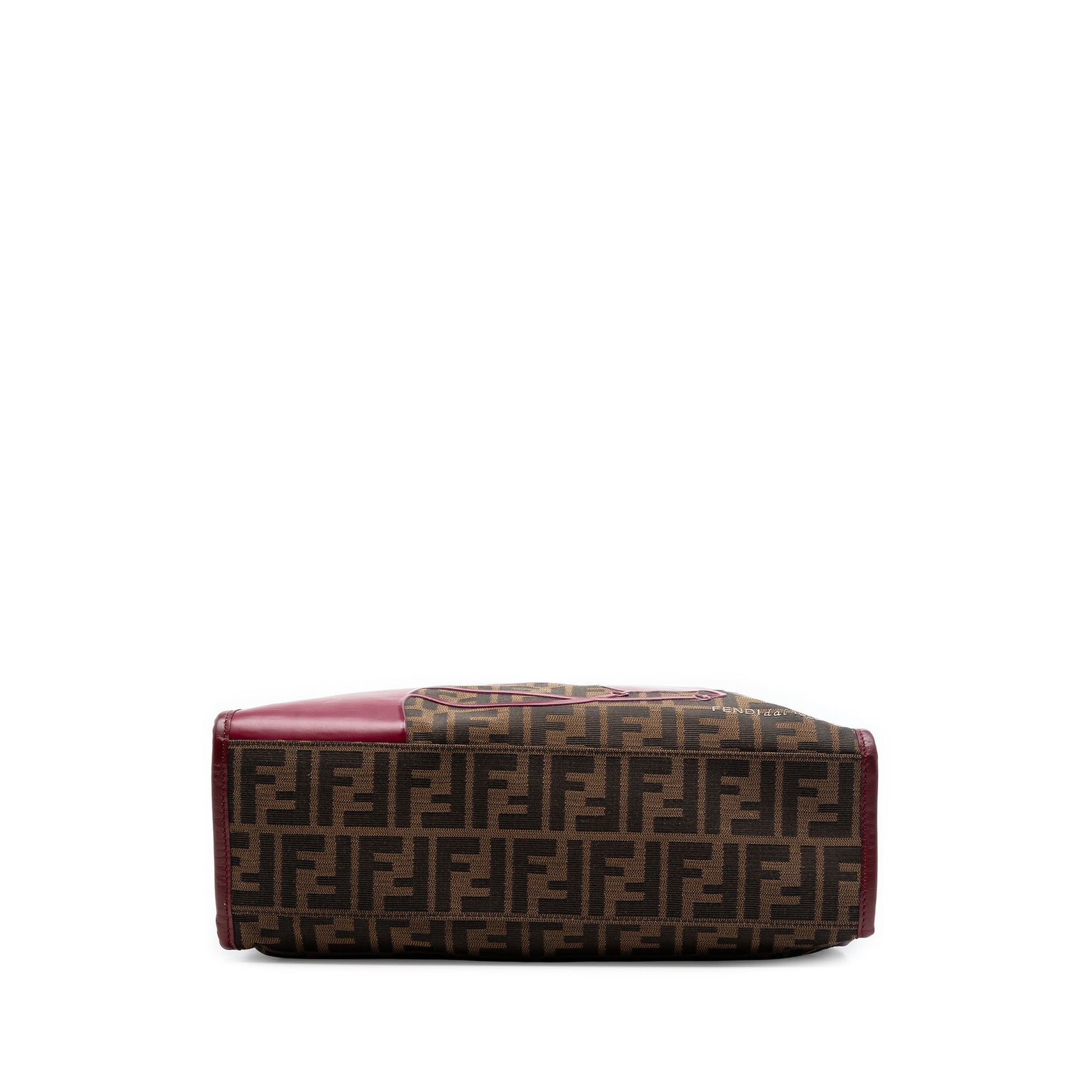 Fendi Zucca Canvas Selleria Horse Shopping Tote