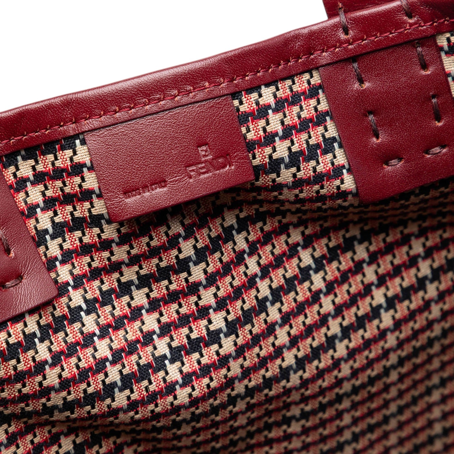 Fendi Zucca Canvas Selleria Horse Shopping Tote