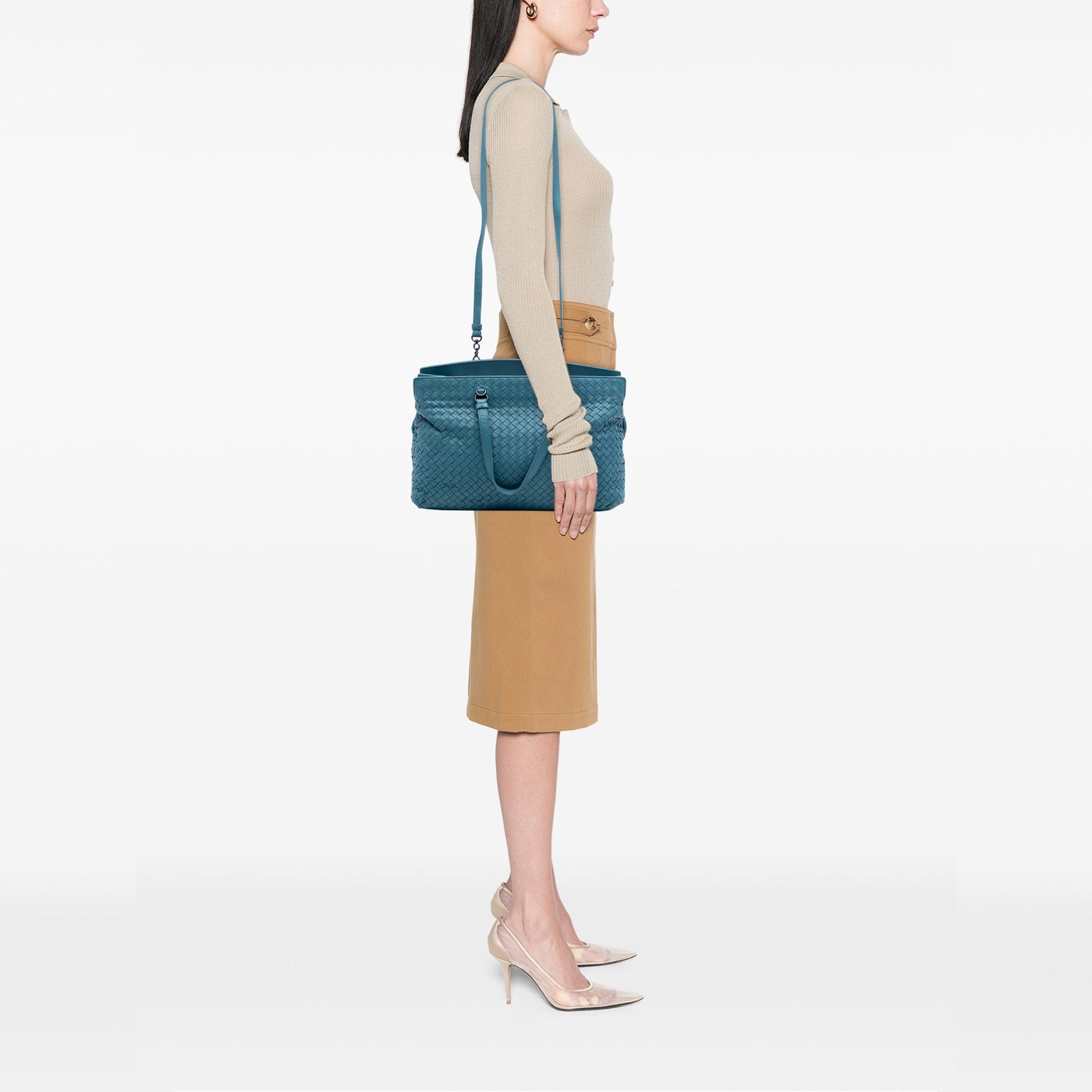 Nappa Intrecciato Accordion Satchel