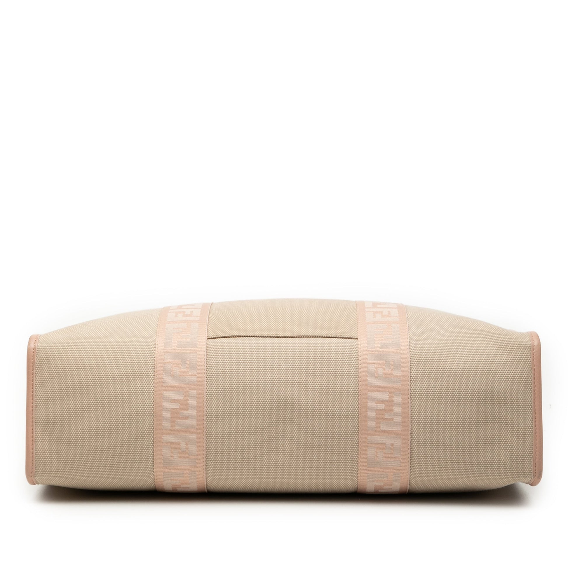Fendi Zucca Trimmed Canvas Tote