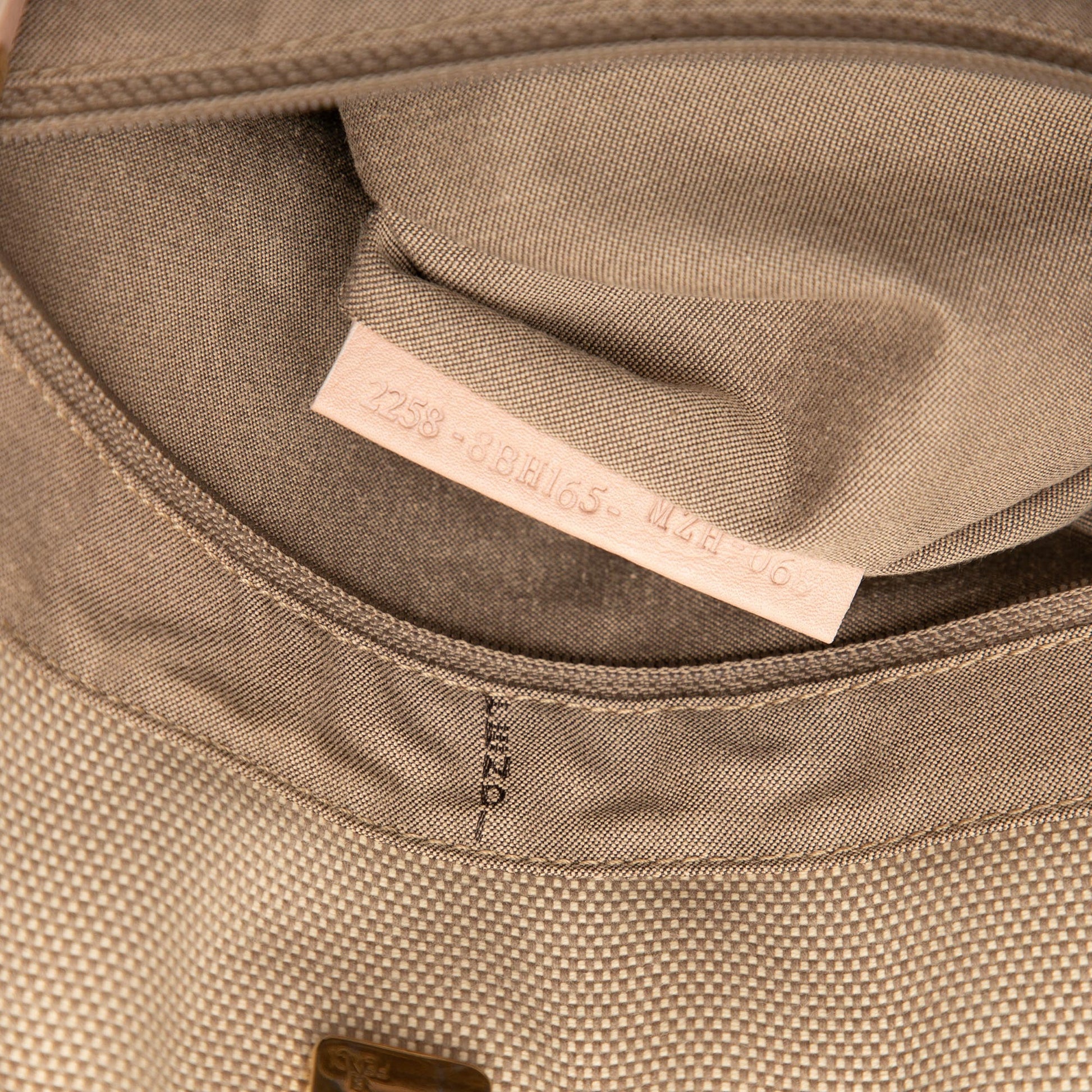 Fendi Zucca Trimmed Canvas Tote