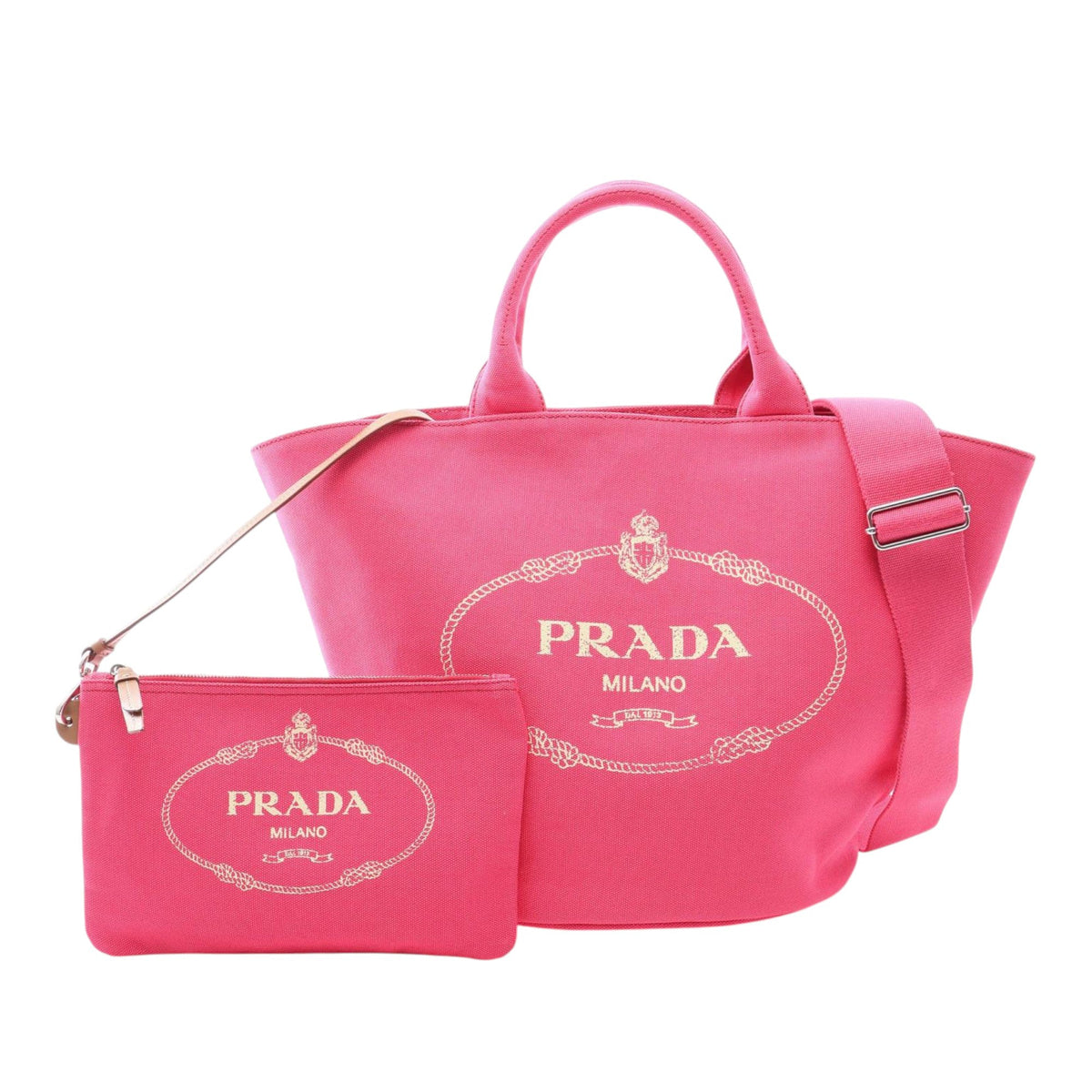Prada Small Canvas Canapa Logo Tote