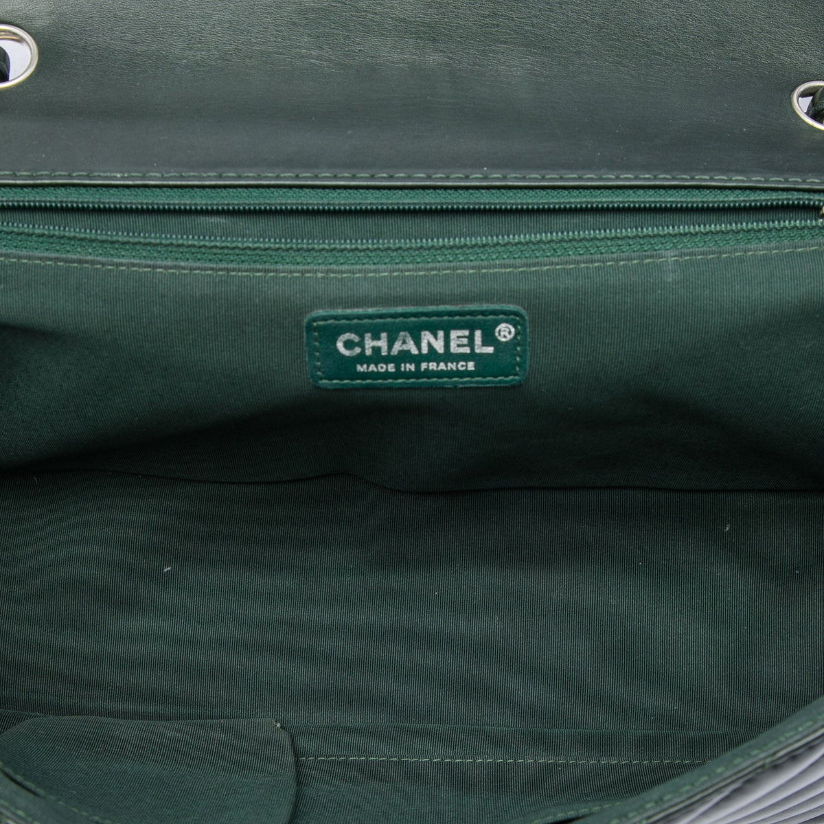 Chanel CC Chevron Lambskin Single Flap