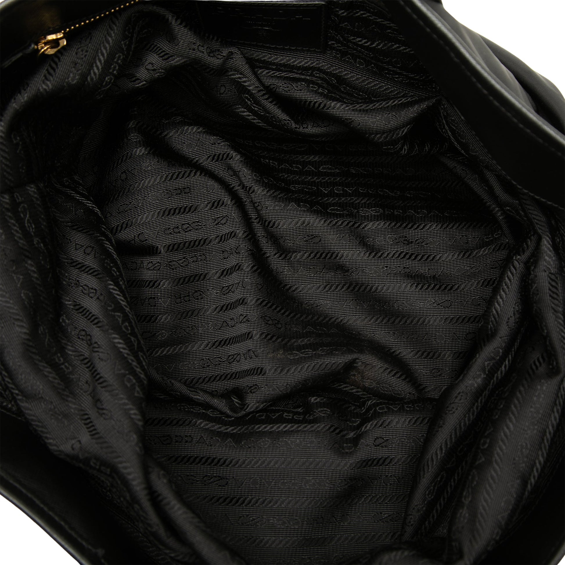 Prada Saffiano Trimmed Tessuto Animalier Dragon Satchel