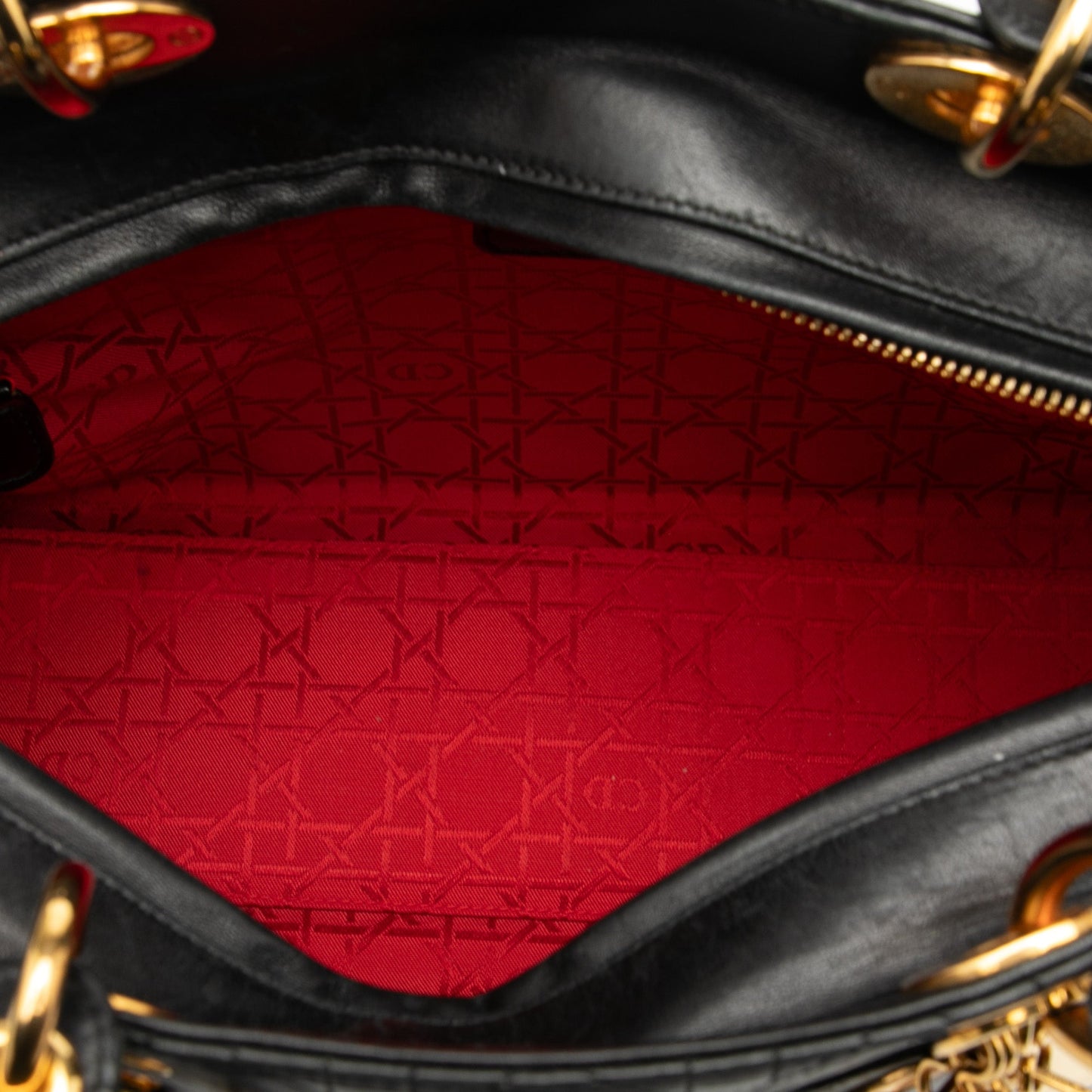 Dior Large Lambskin Cannage Lady Dior