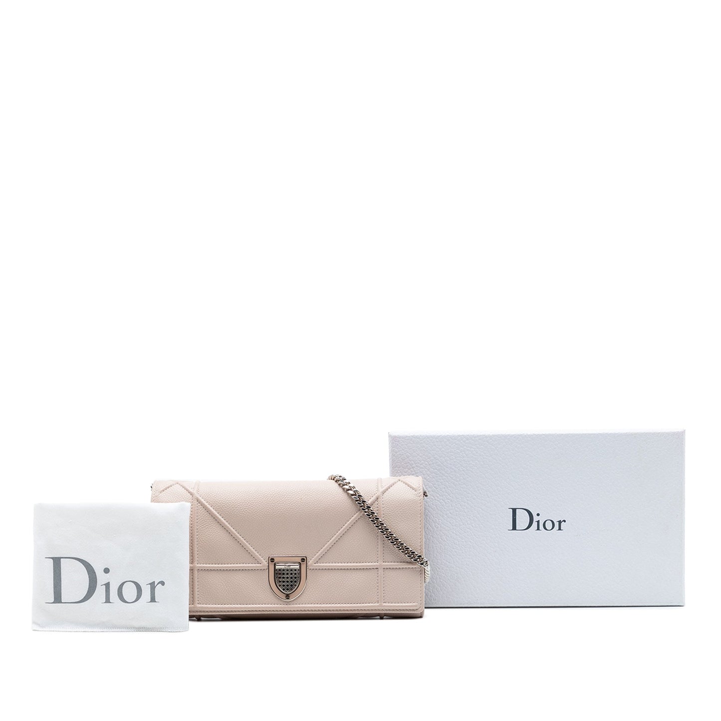 Dior Grained Calfskin Diorama Croisiere Wallet on Chain
