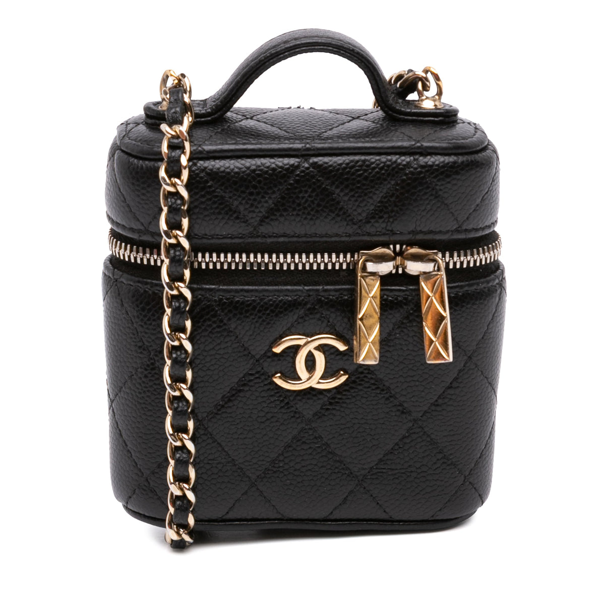 Chanel Mini Caviar Handle with Care Vanity Case