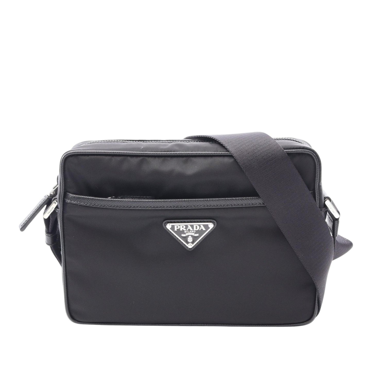 Prada Saffiano Trimmed Tessuto Camera Bag