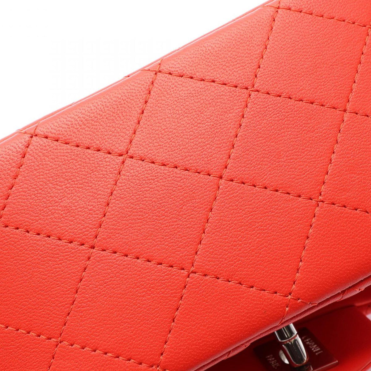 Chanel Mini Square Classic Lambskin Single Flap — Red