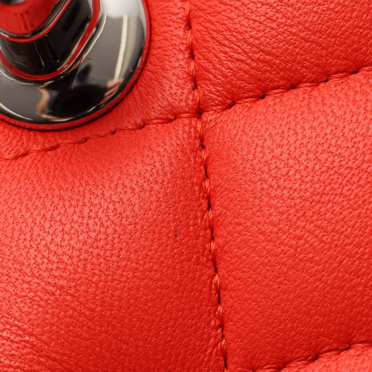 Chanel Mini Square Classic Lambskin Single Flap — Red