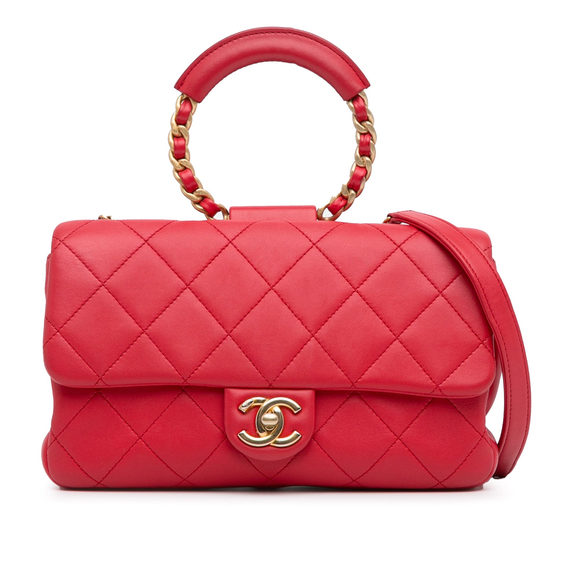 Chanel Medium Lambskin In The Loop Flap