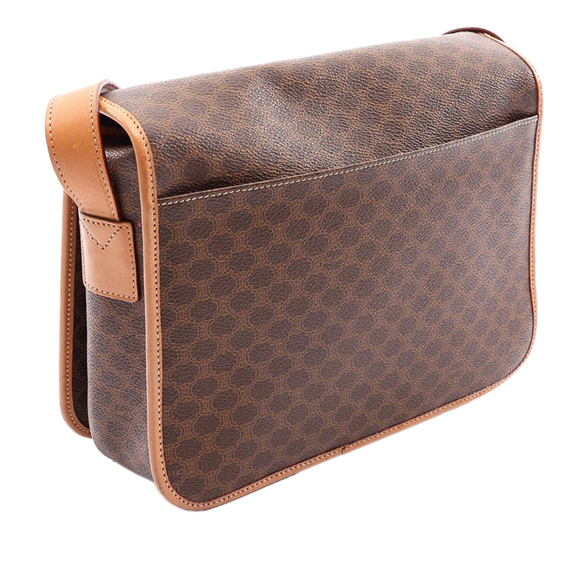 Celine Macadam Coated Canvas Crossbody — Brown