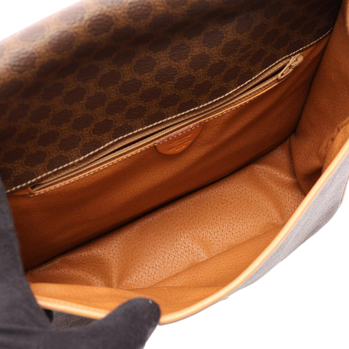 Celine Macadam Coated Canvas Crossbody — Brown
