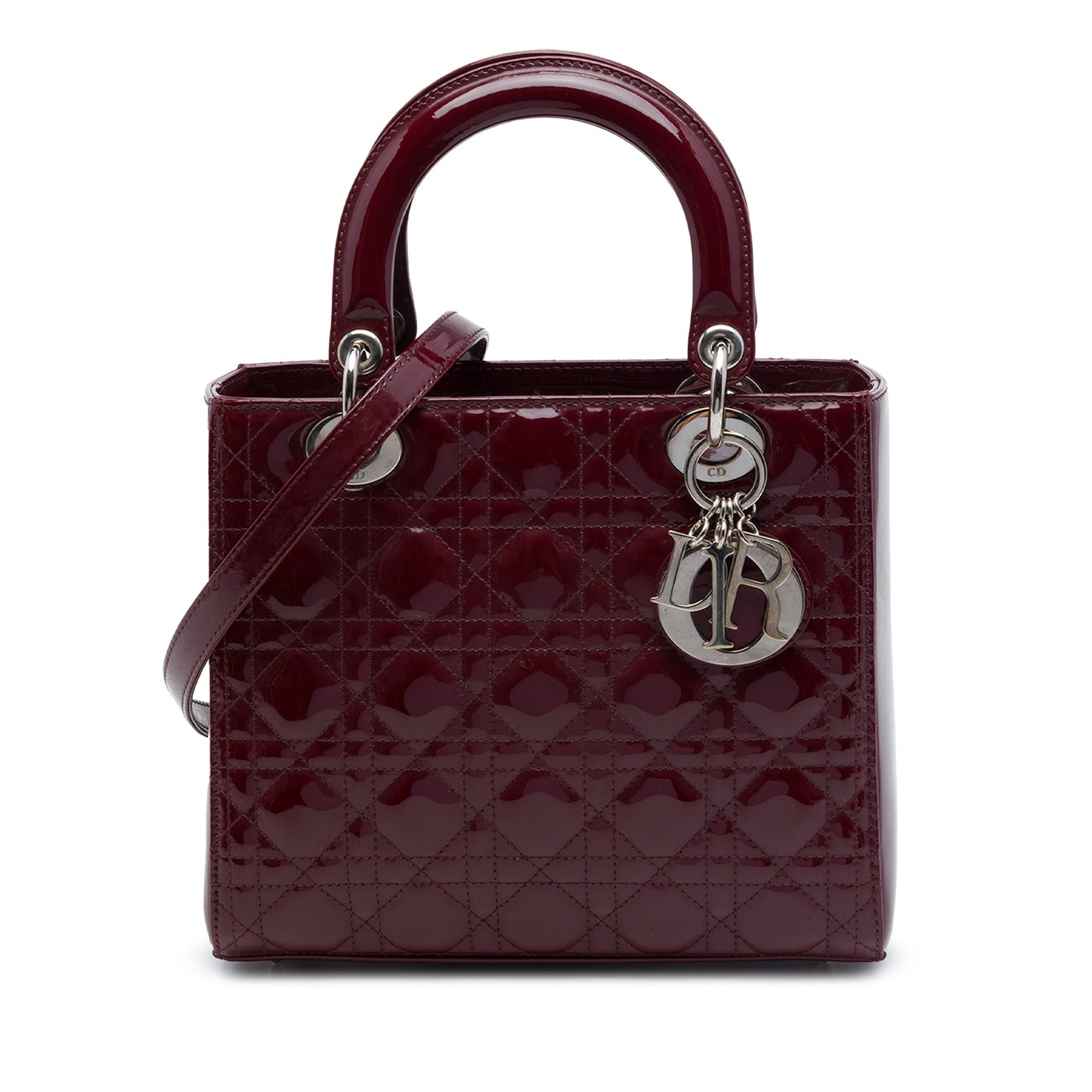 Dior Medium Patent Cannage Lady Dior