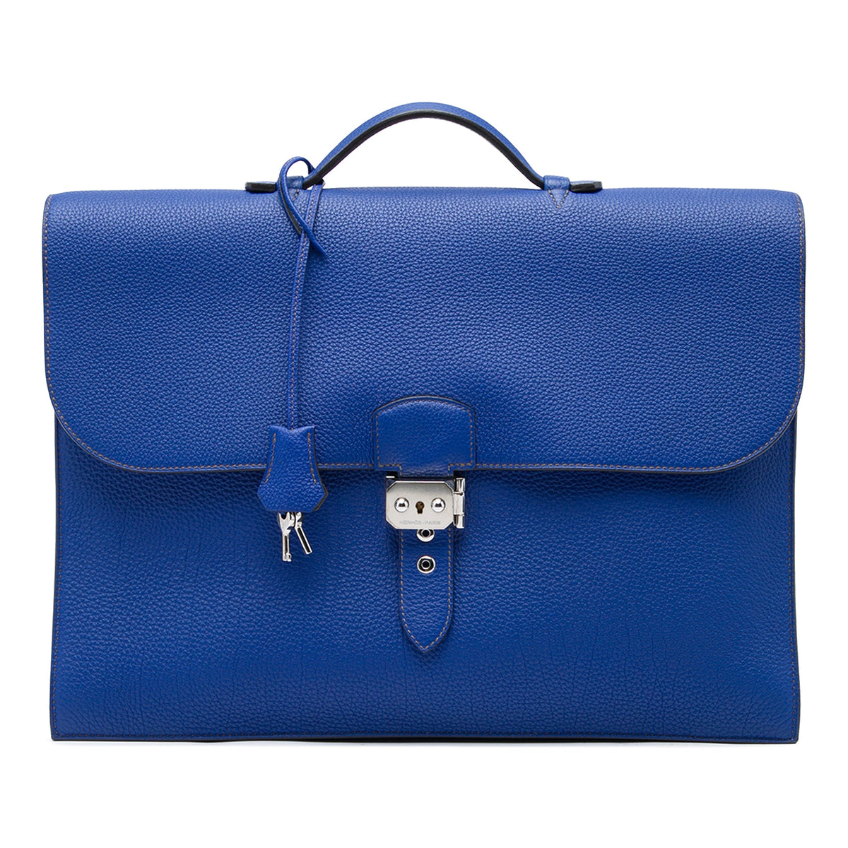 Hermès Togo Verso Sac a Depeches 40 — Blue