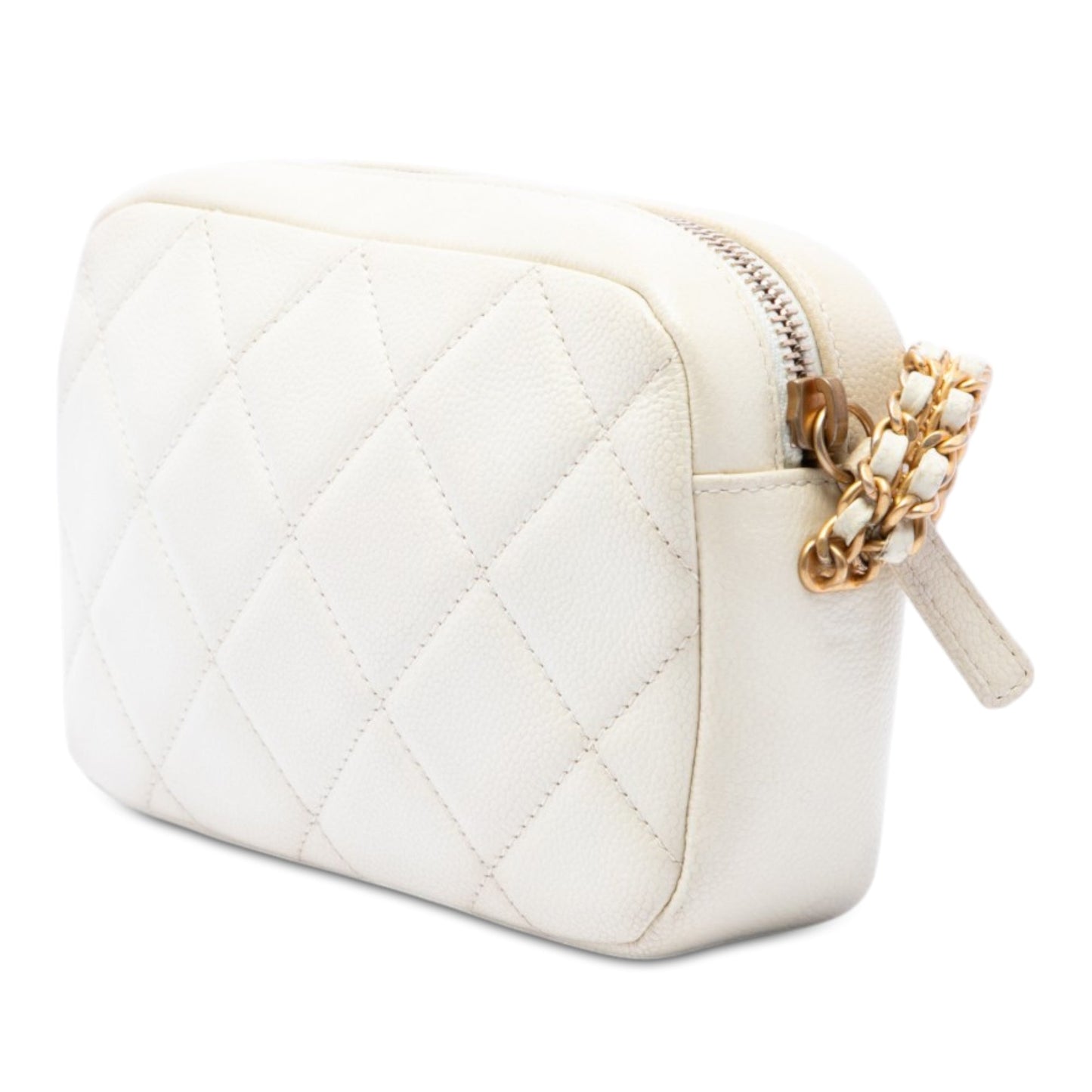 Chanel CC Quilted Caviar Melody Chain Camera Bag