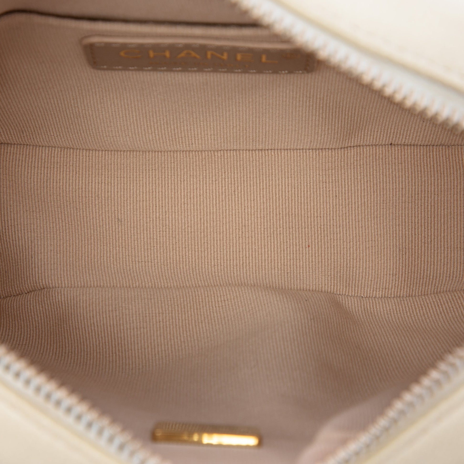 Chanel CC Quilted Caviar Melody Chain Camera Bag