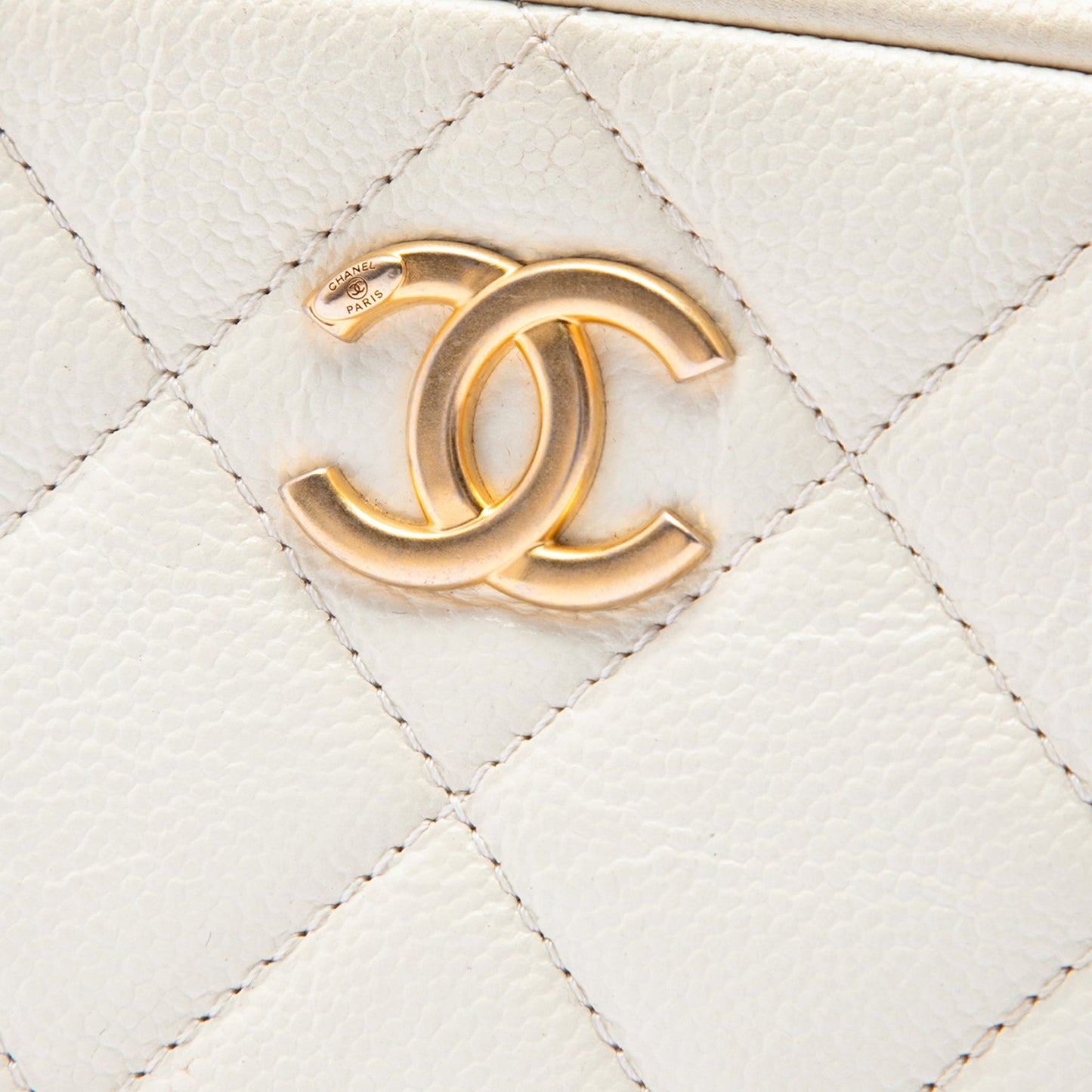 Chanel CC Quilted Caviar Melody Chain Camera Bag