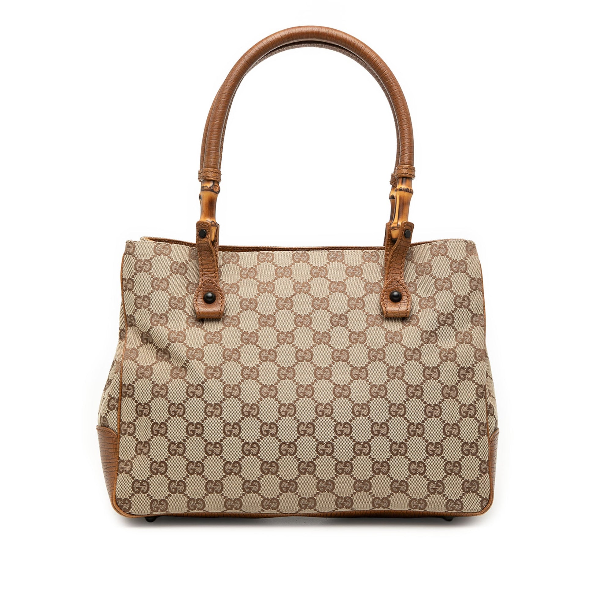 Gucci GG Canvas Bamboo Tote