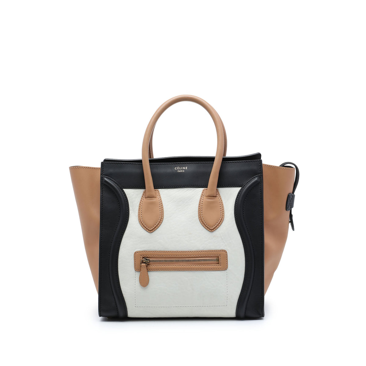 Celine Mini Tricolor Calfskin Luggage Tote