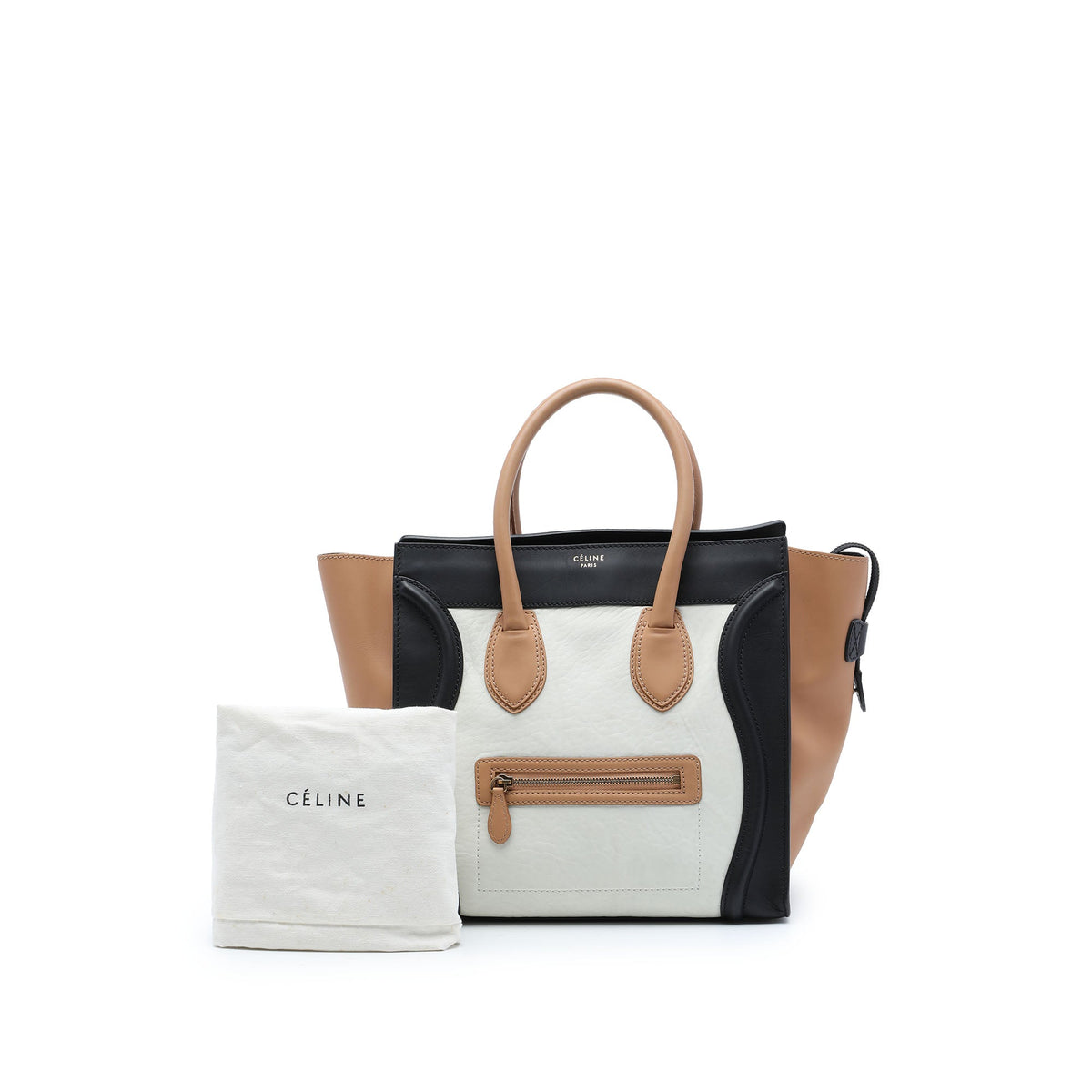 Celine Mini Tricolor Calfskin Luggage Tote