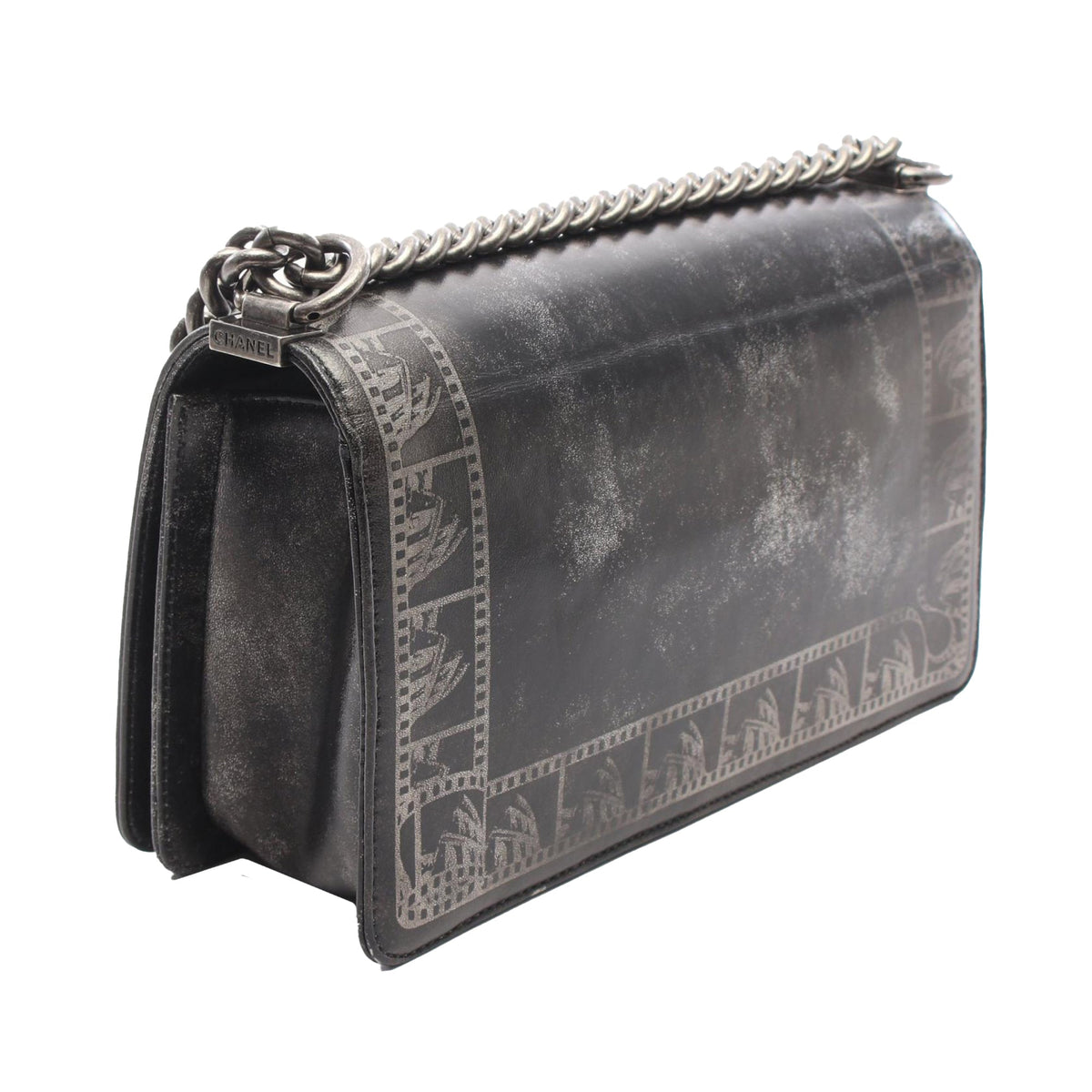 Chanel Old Medium Distressed Calfskin Paris in Rome Boy Flap