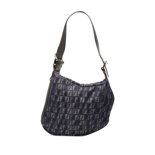 Fendi Zucchino Denim Oyster Shoulder Bag