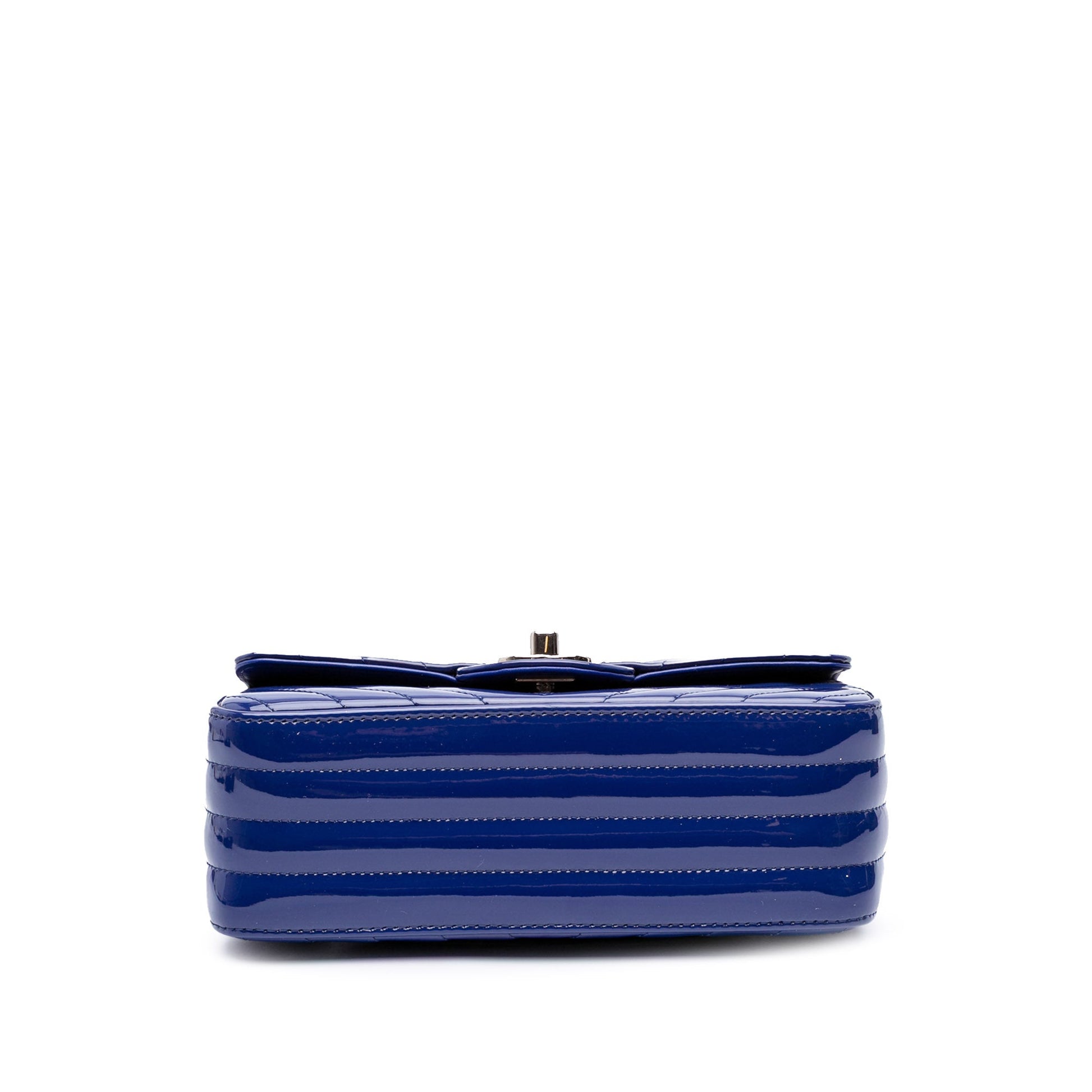 Chanel Mini Rectangular Classic Chevron Patent Single Flap