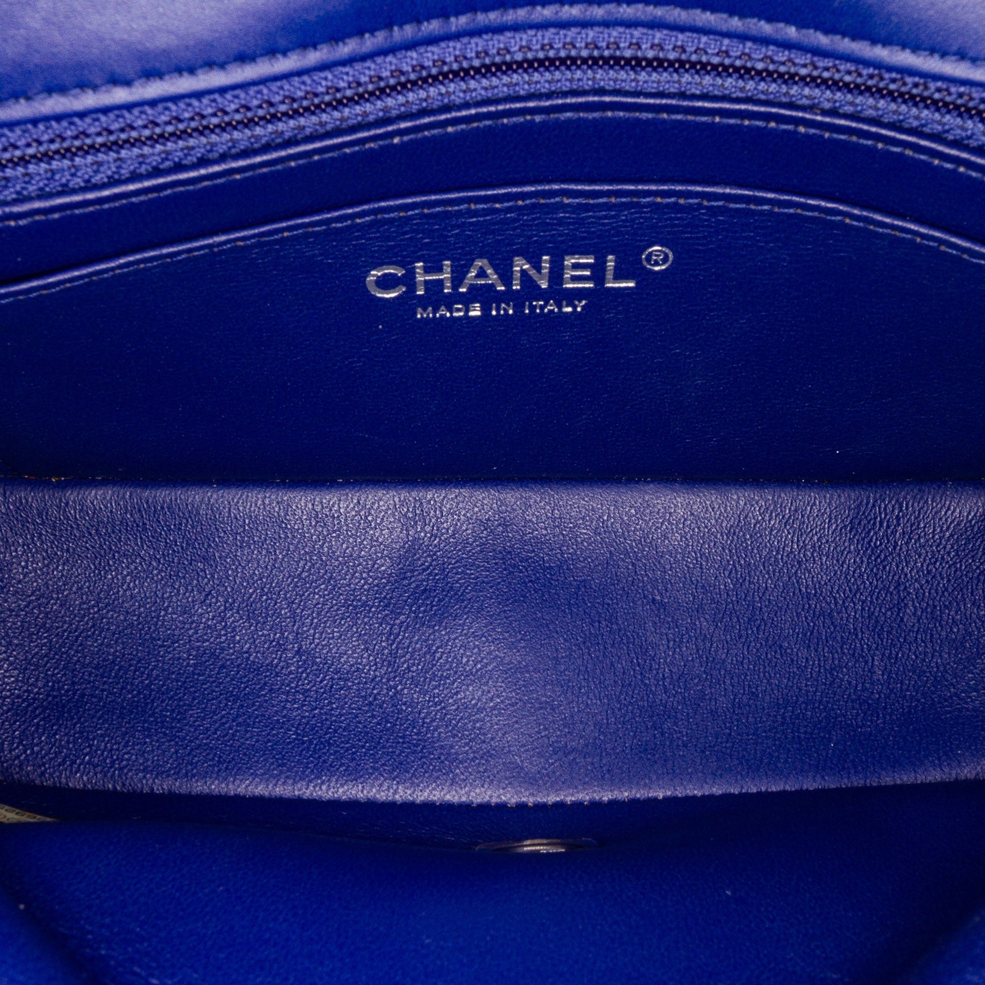 Chanel Mini Rectangular Classic Chevron Patent Single Flap