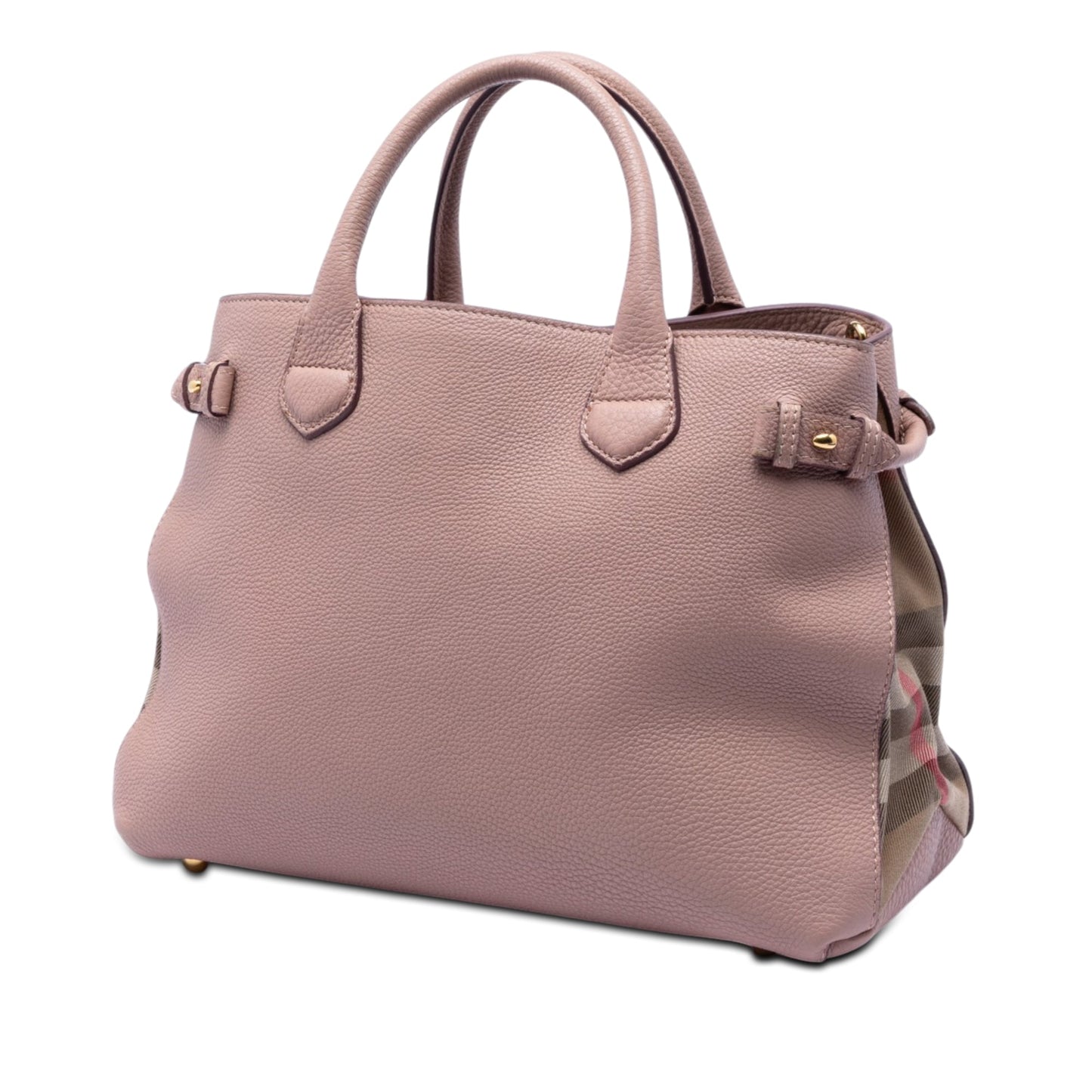 Burberry Medium Calfskin and House Check Banner Satchel
