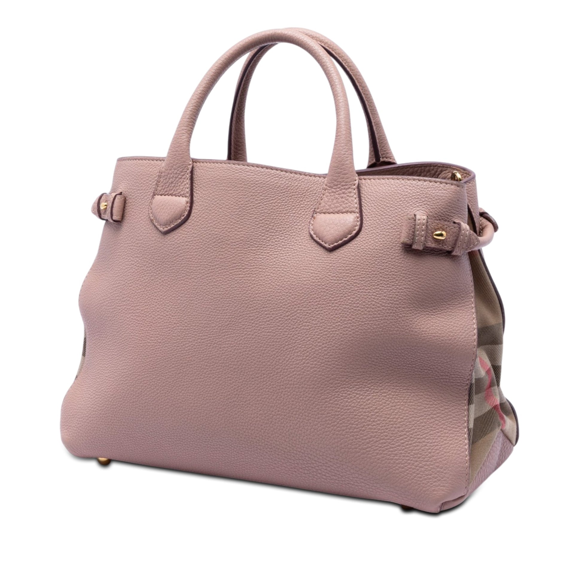 Burberry Medium Calfskin and House Check Banner Satchel