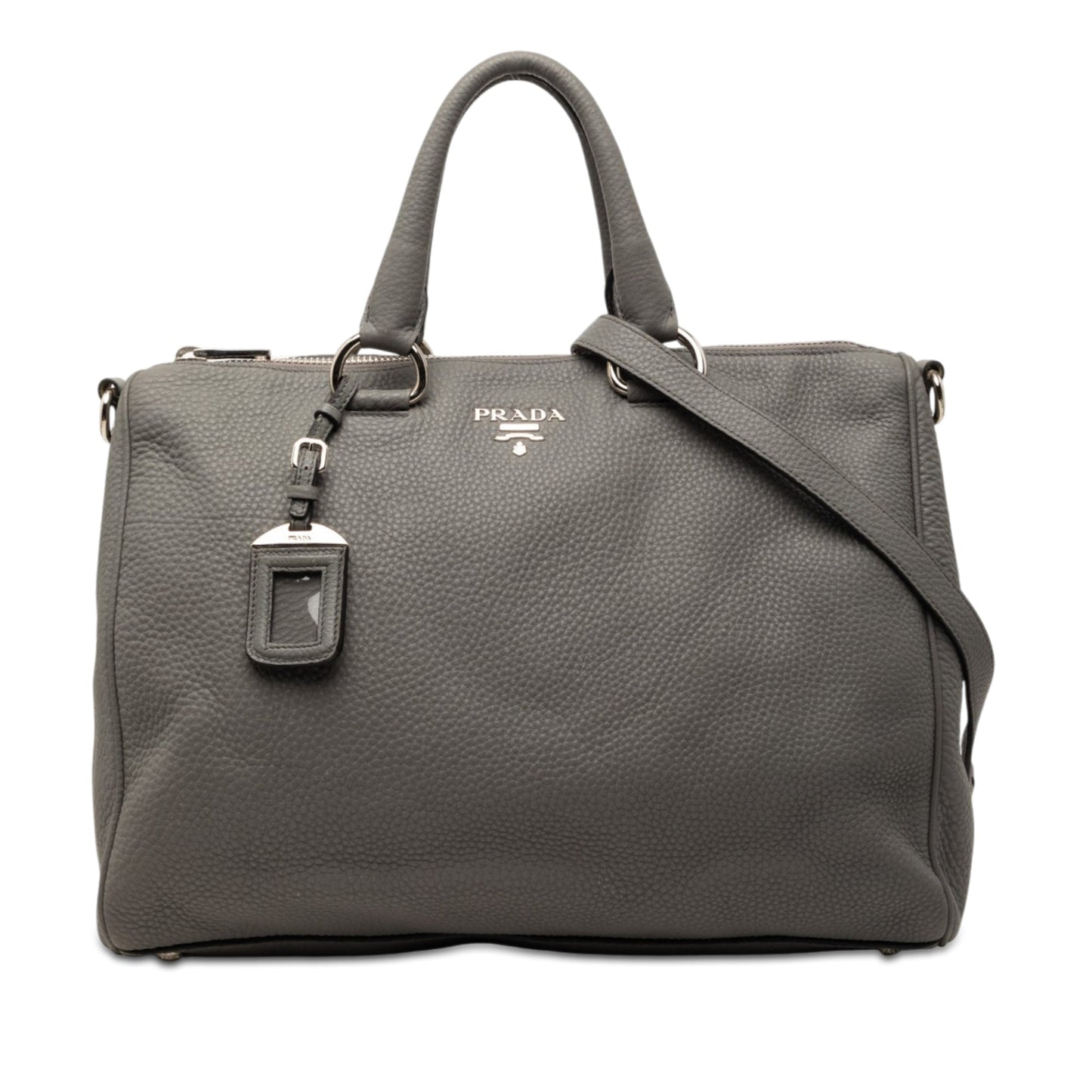 Prada Vitello Daino Zip Top Satchel