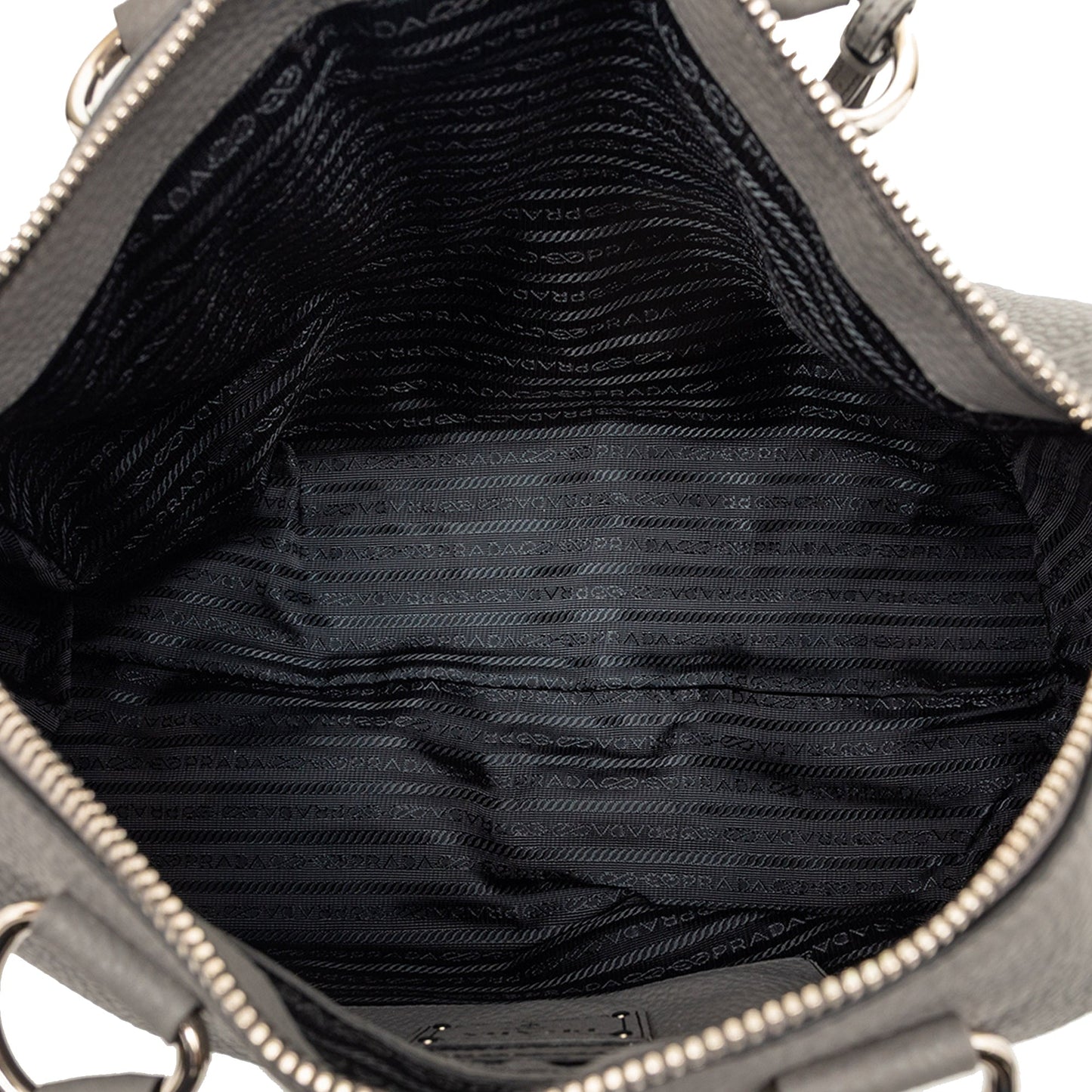 Prada Vitello Daino Zip Top Satchel