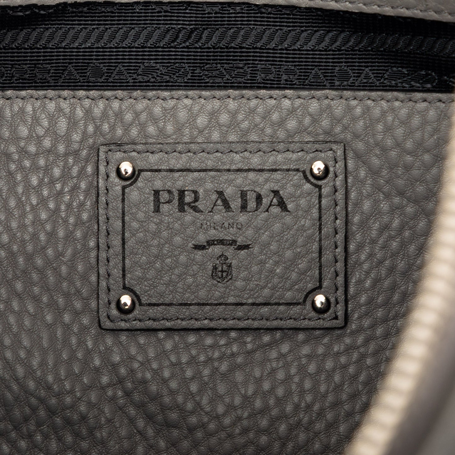 Prada Vitello Daino Zip Top Satchel