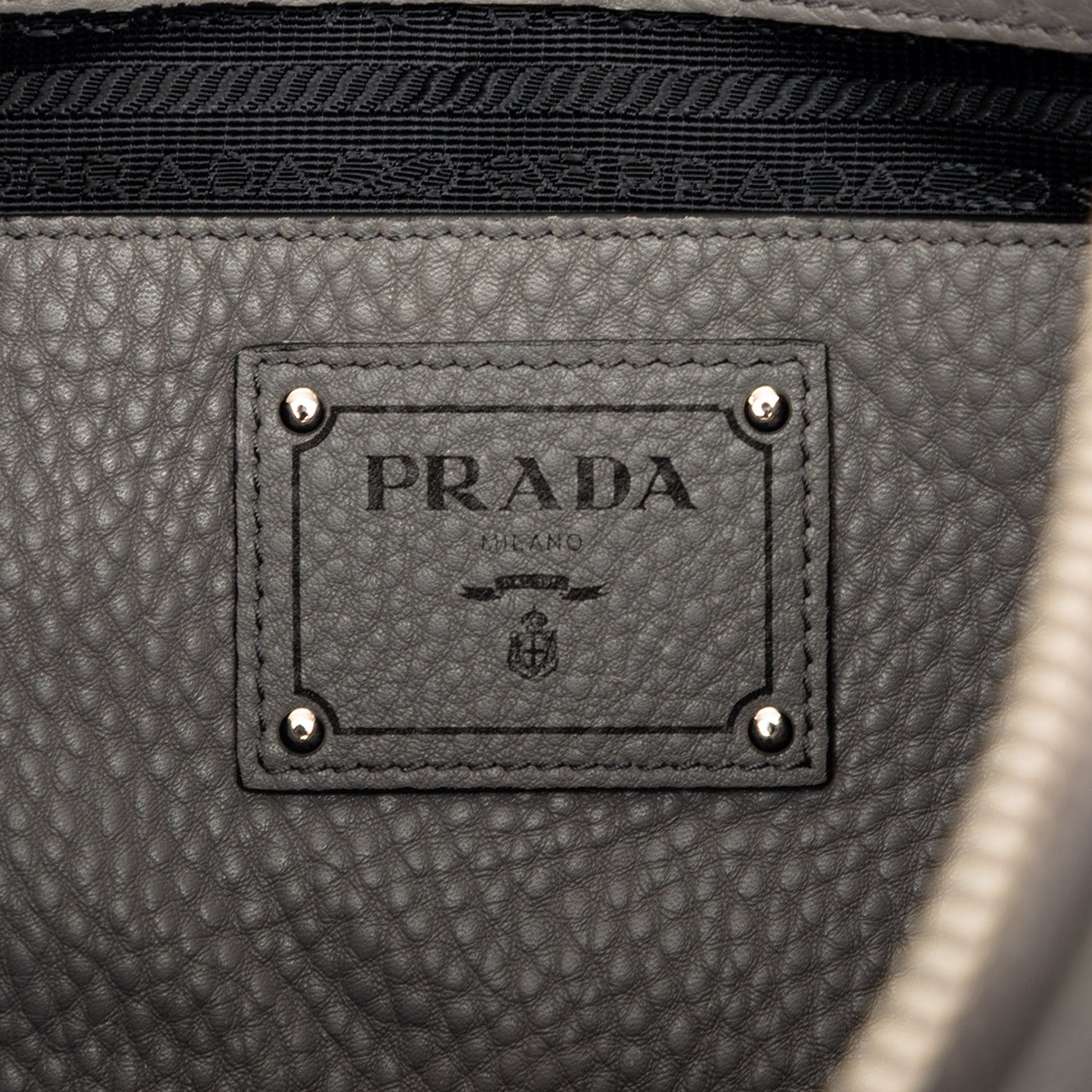 Prada Vitello Daino Zip Top Satchel