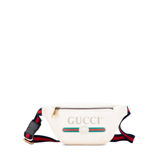 Gucci Small Grained Calfskin Logo Belt Bag