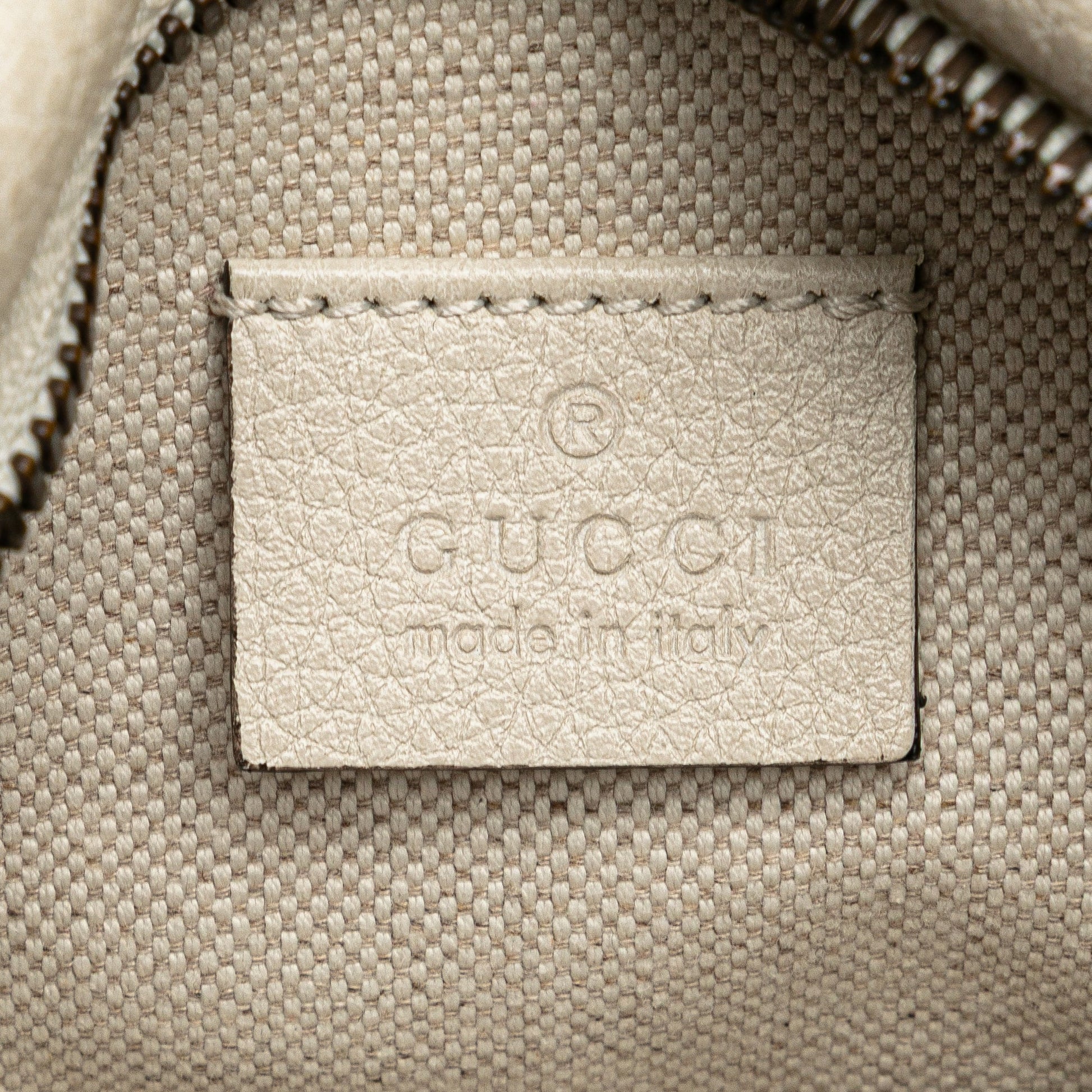 Gucci Small Grained Calfskin Logo Belt Bag