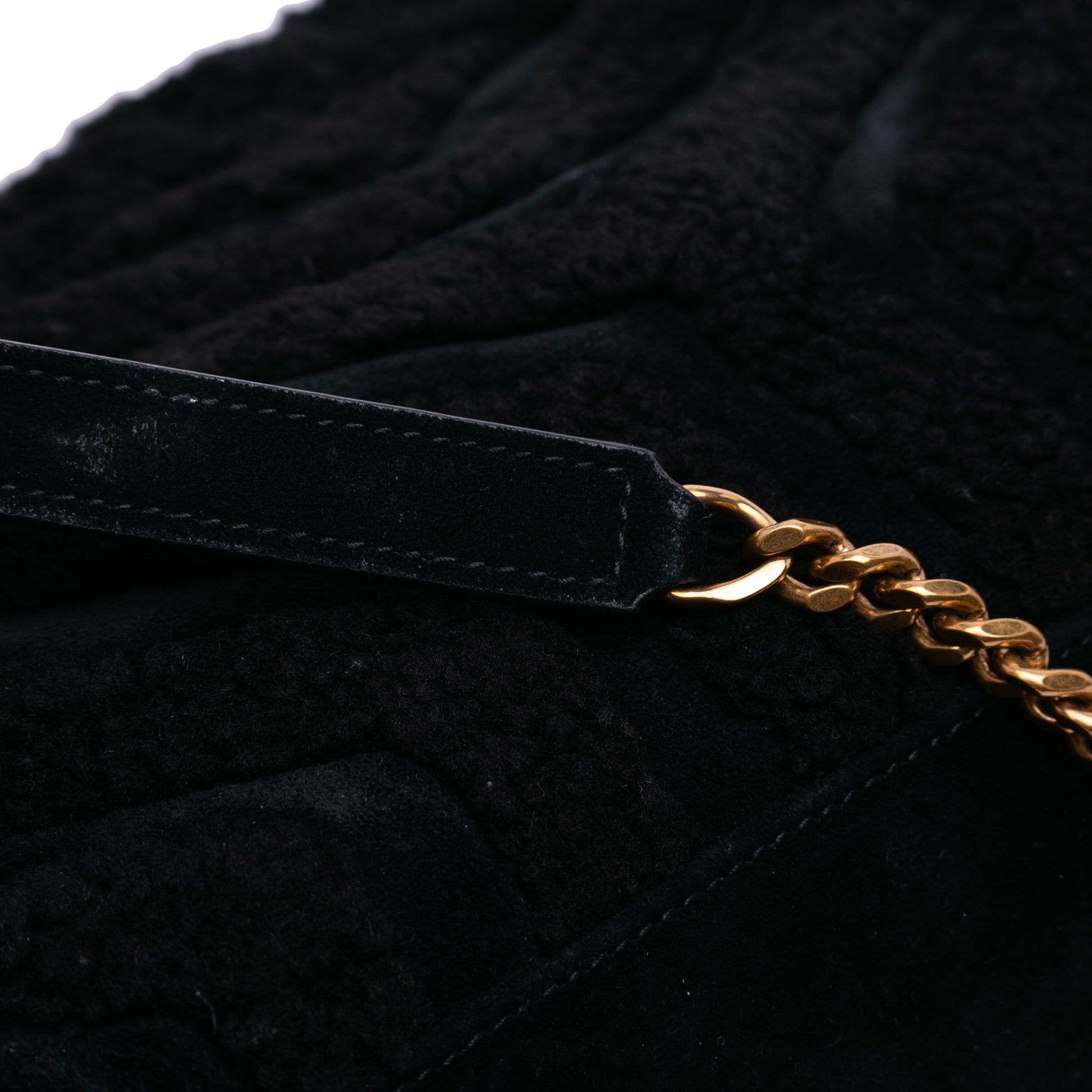 Saint Laurent Medium Shearling Loulou Shoulder Bag
